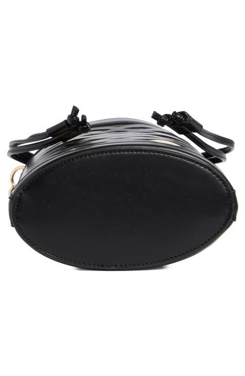 BCBGMAXAZRIA Woven Laser Cut Bucket Bag in Black | Lyst