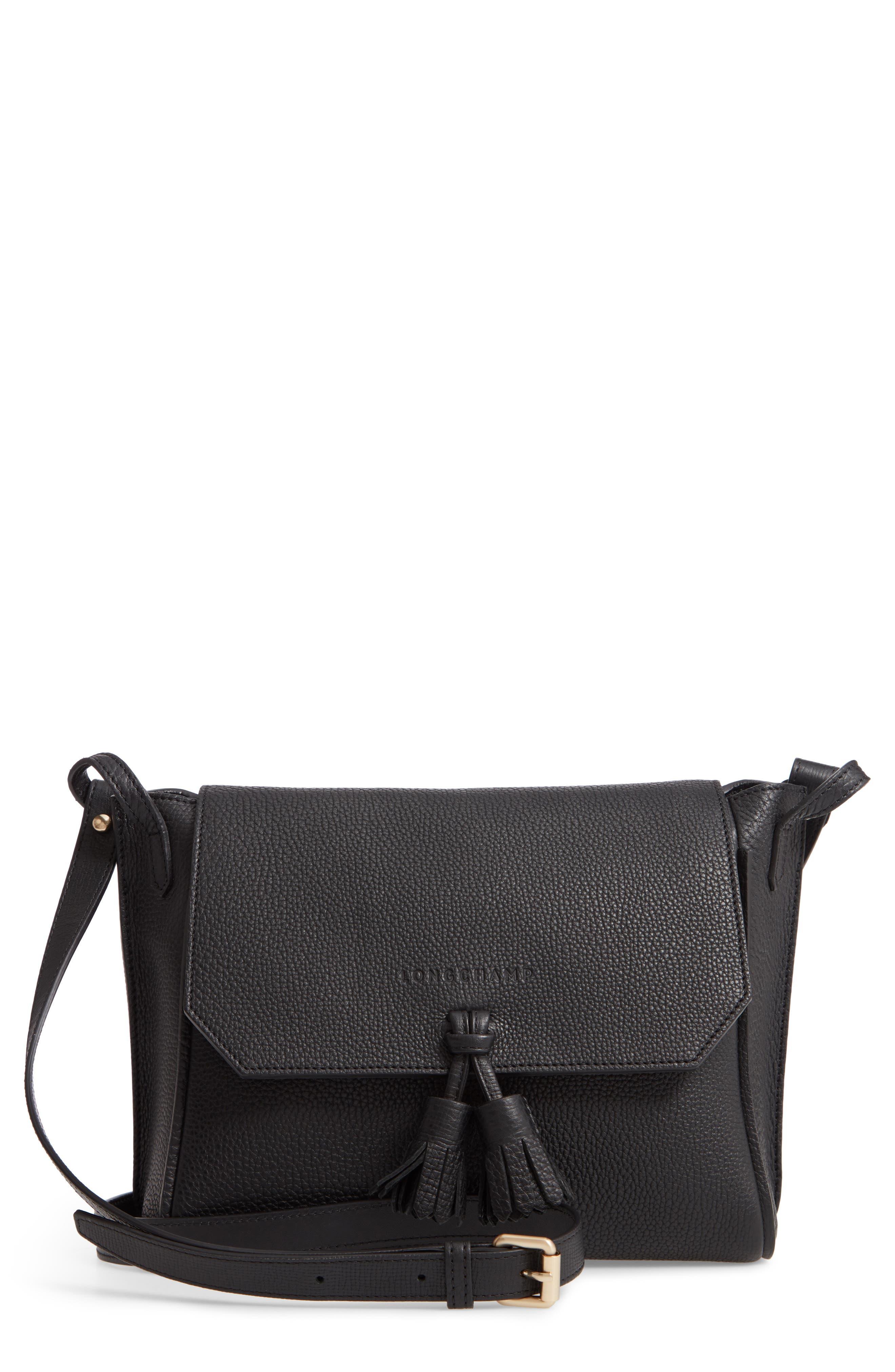 Penelope leather crossbody bag Longchamp Black in Leather - 31515133