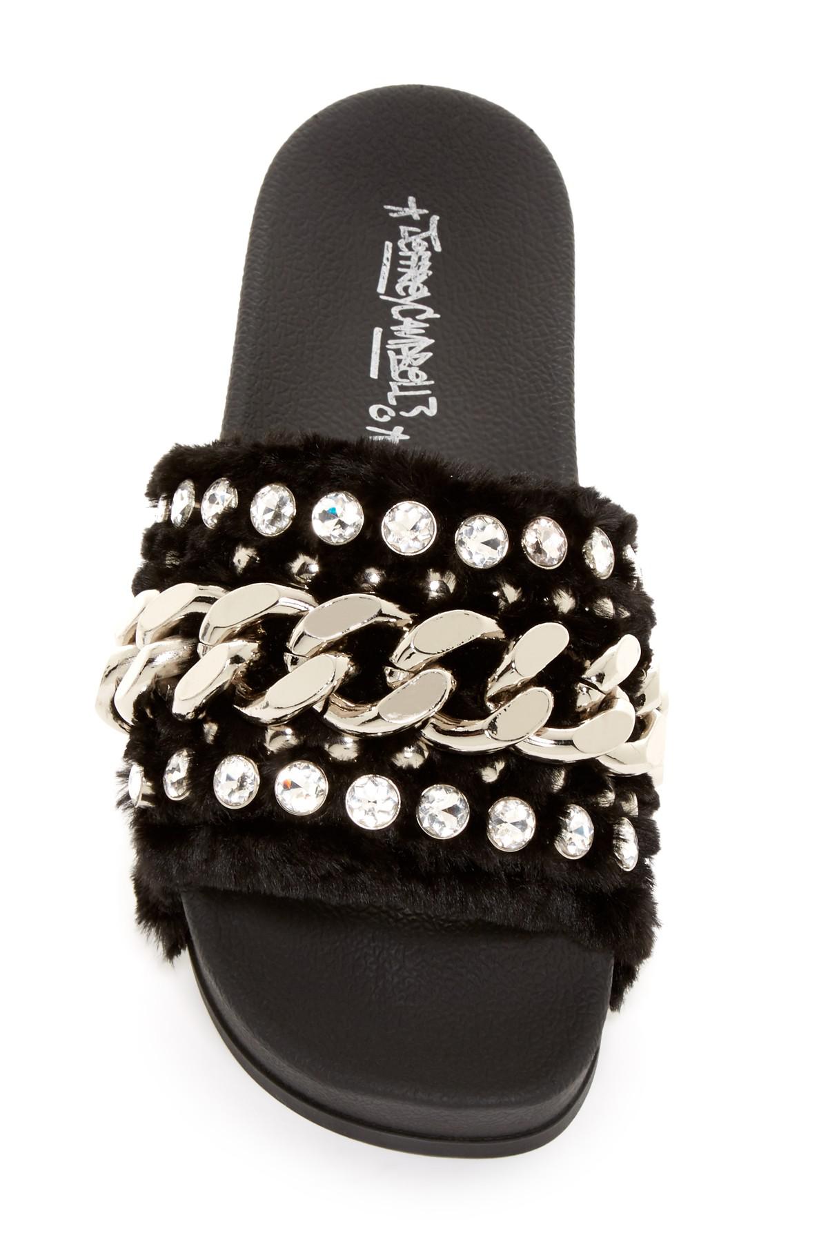 jeffrey campbell facil embellished slide slippers