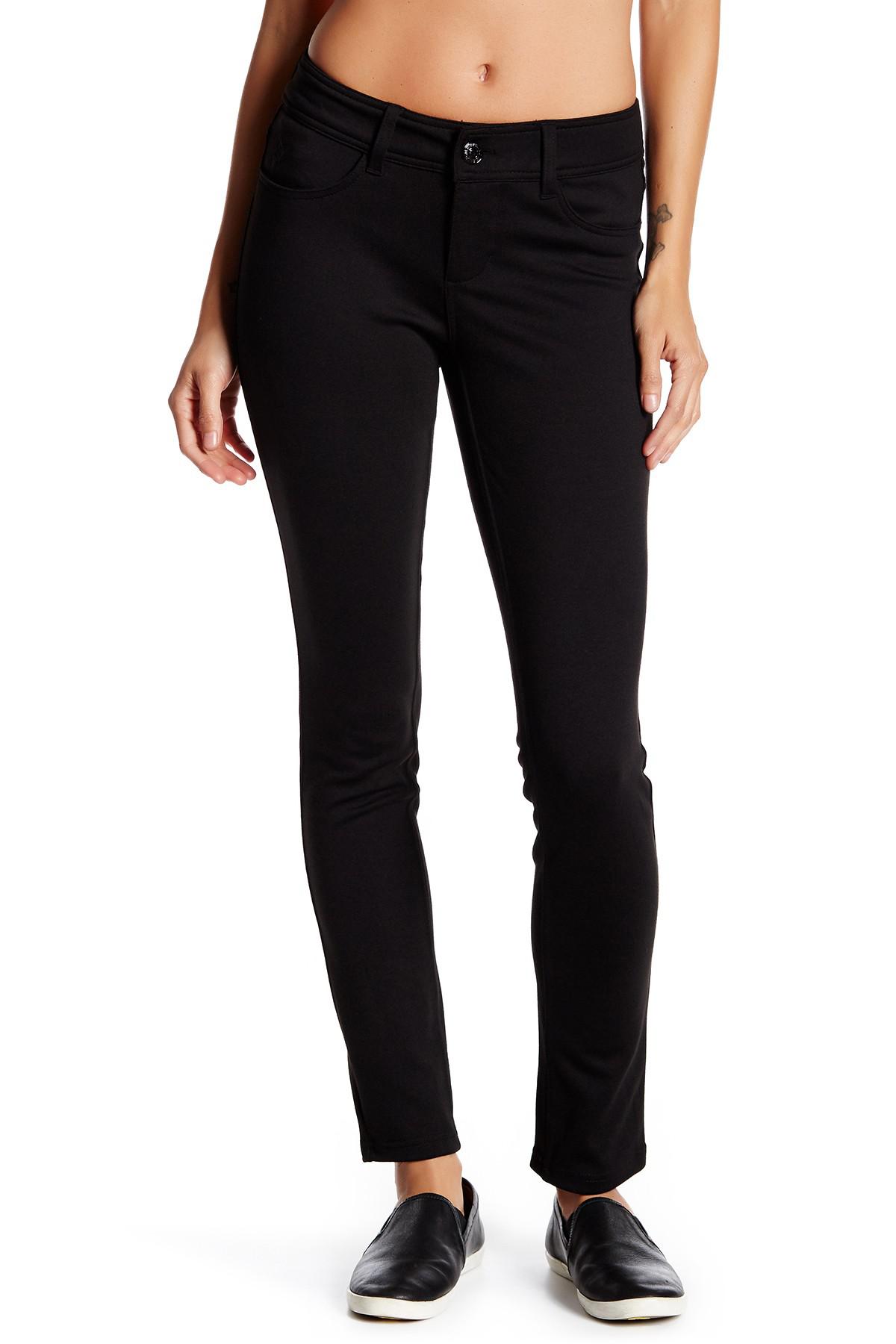 Seven7 Synthetic Skinny Ponte Pant in Black - Lyst