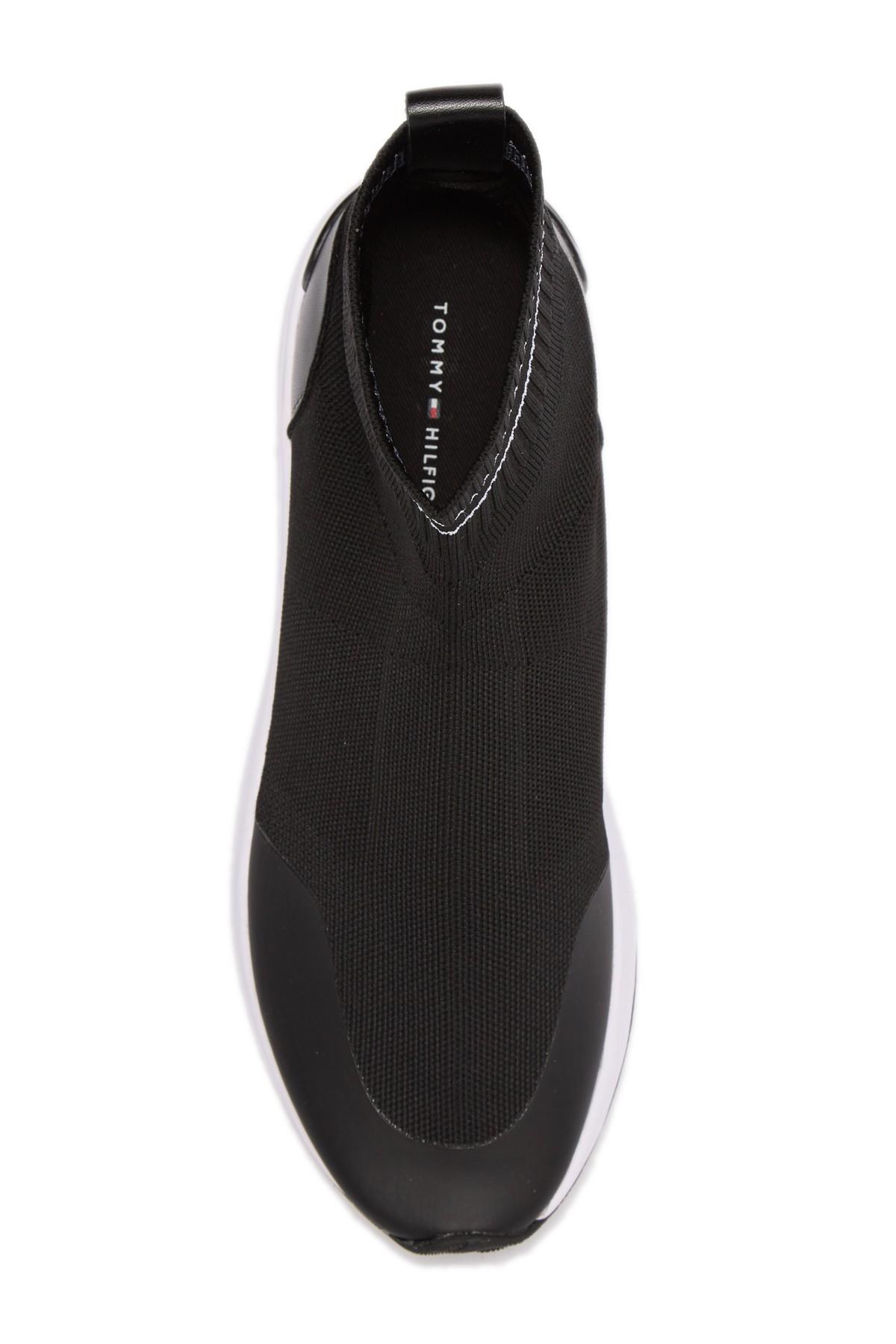 Tommy Hilfiger Reco Sock Sneakers in Black | Lyst