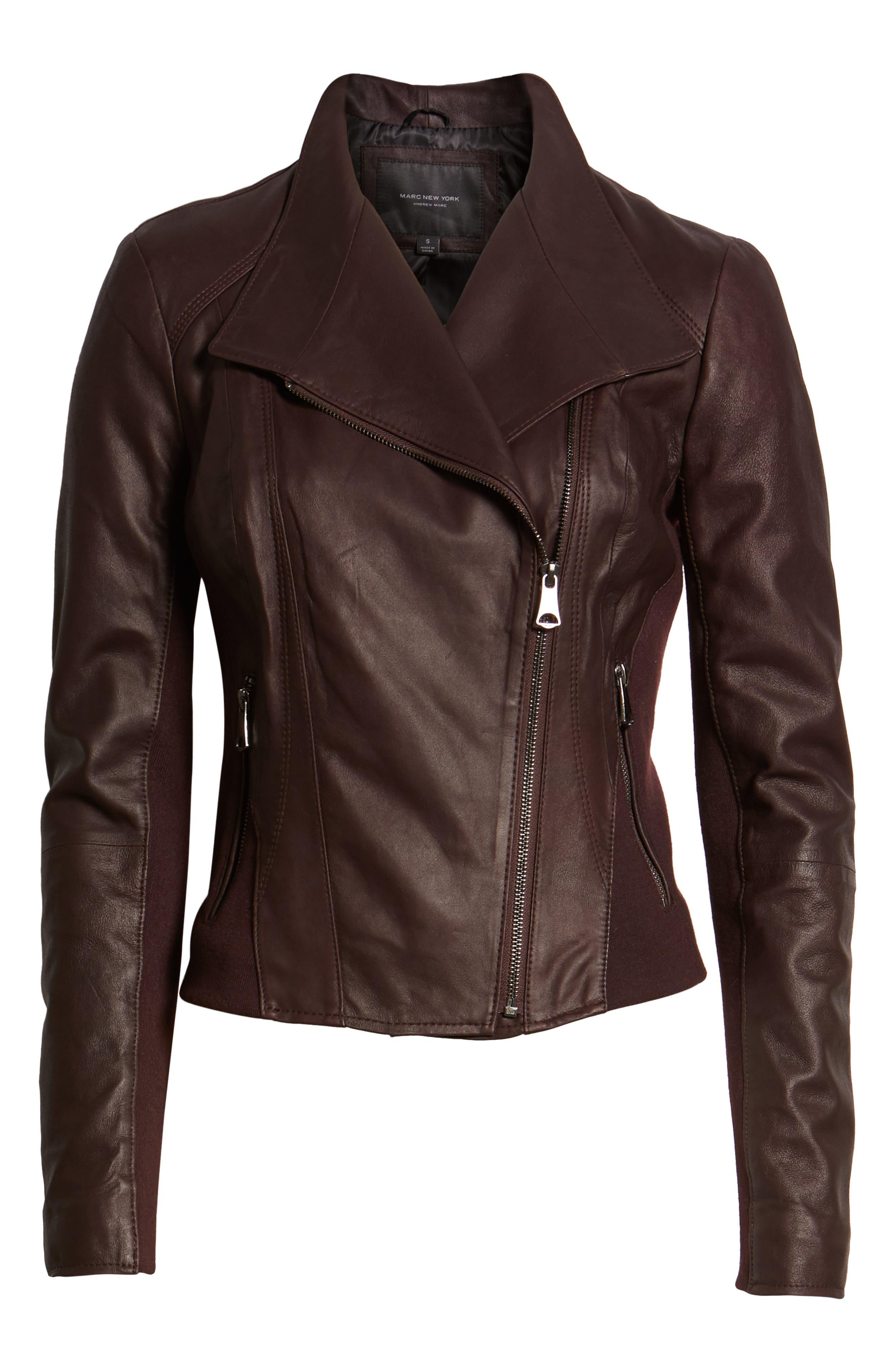 Andrew Marc Felix Leather Moto Jacket 