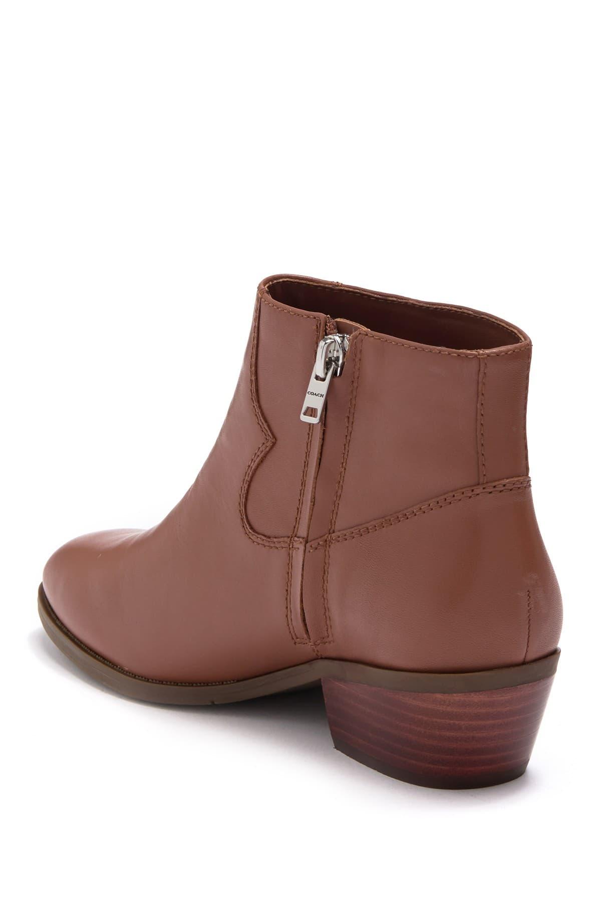 Coach dannie leather ankle bootie Clearance
