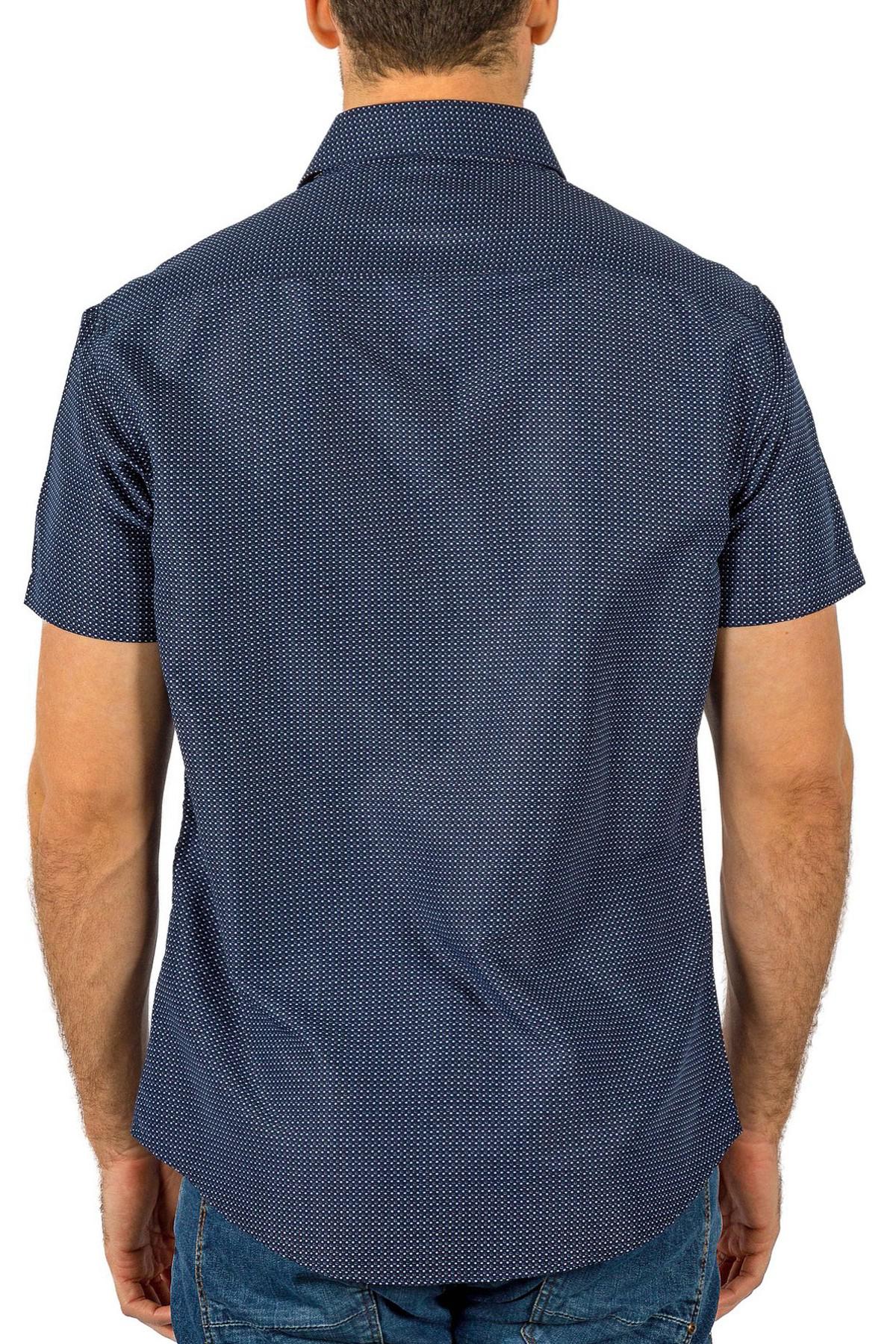 Download BC Collection Cotton Micro-checked Short Sleeve Regular ...