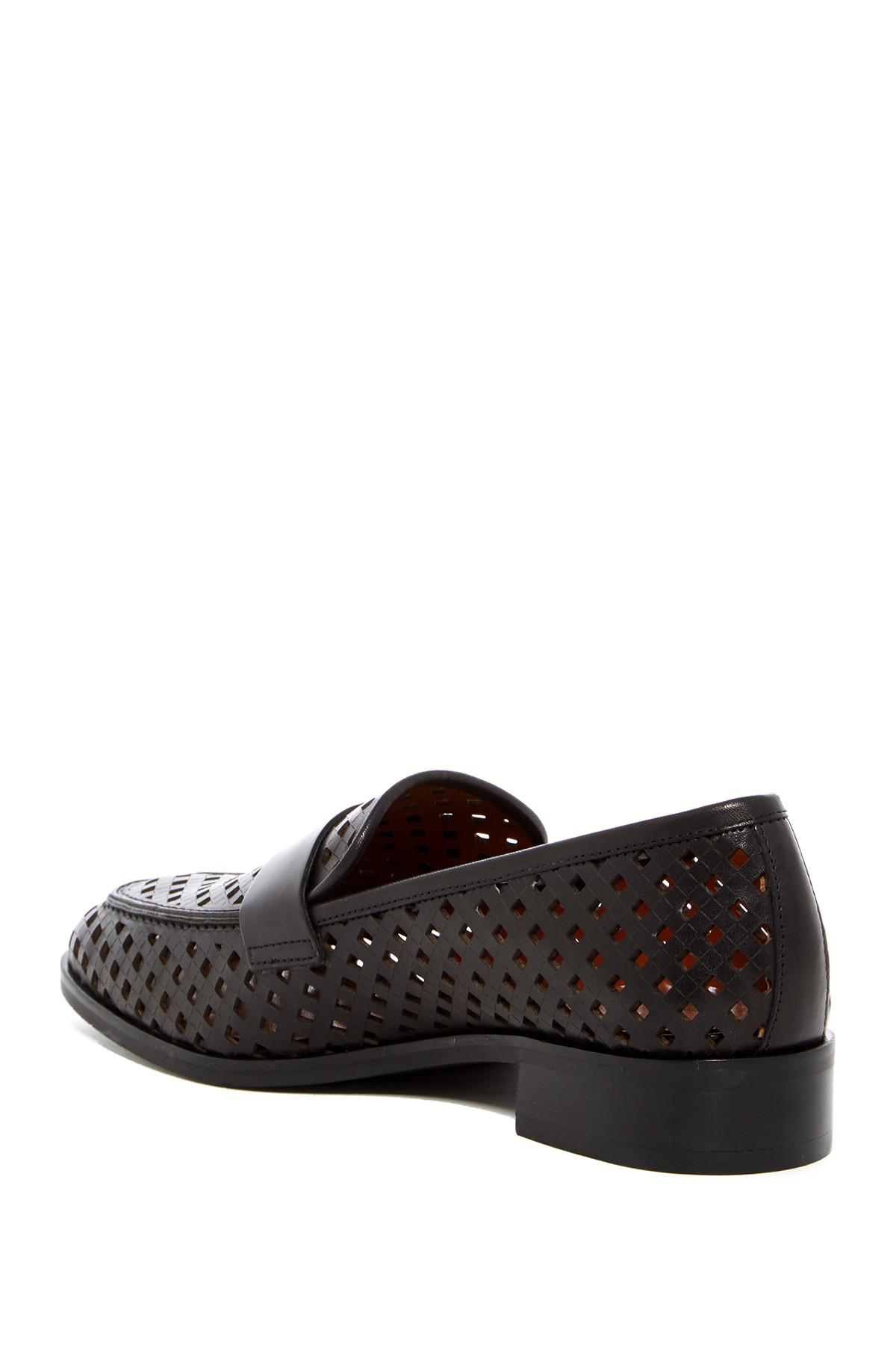 Aquatalia Leather Sheryl Perforated Loafer (women) in Black - Lyst