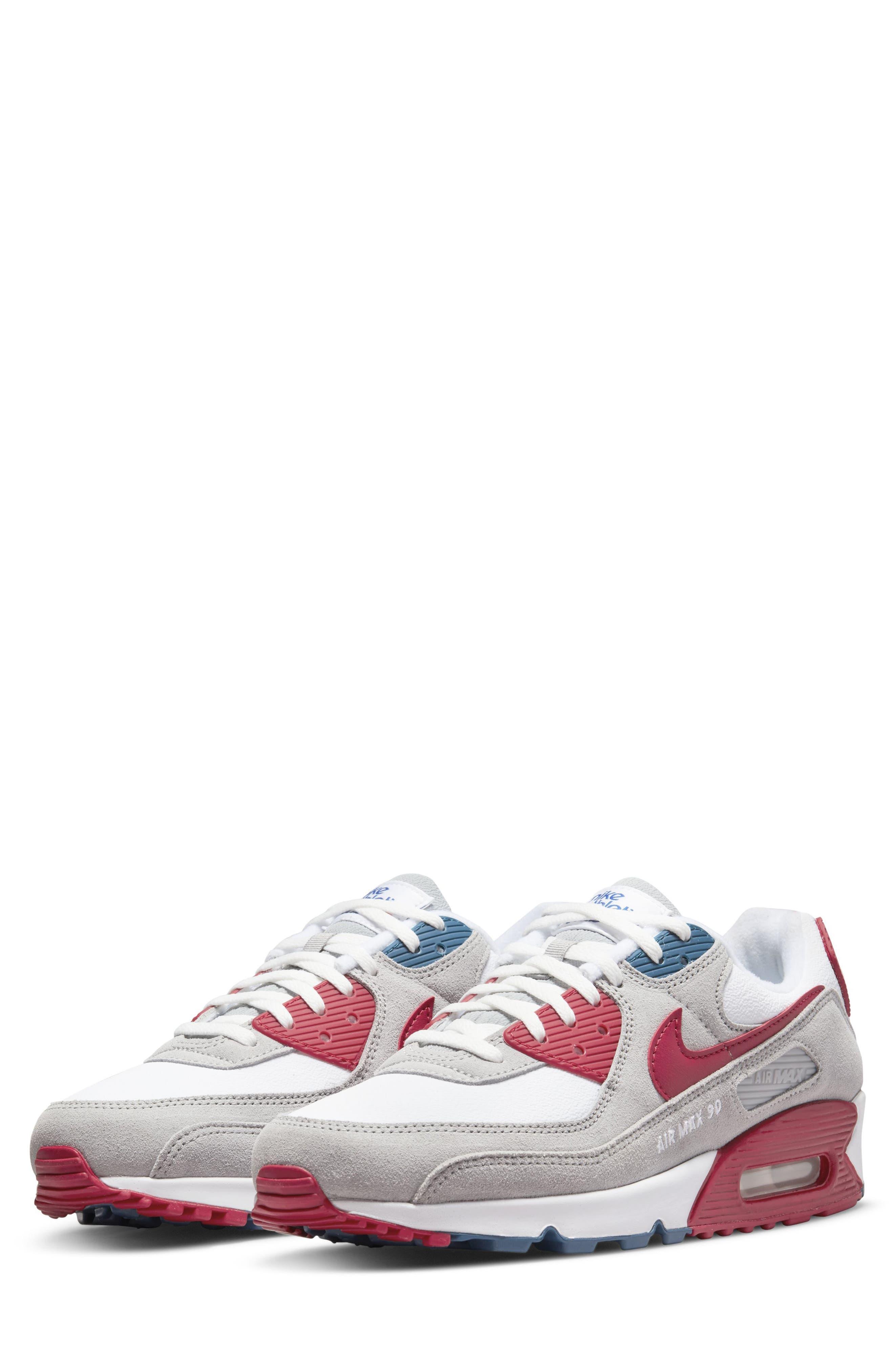 Nike Air Max 90 Sneaker In Grey/gym Red/white/marina At Nordstrom Rack for  Men | Lyst