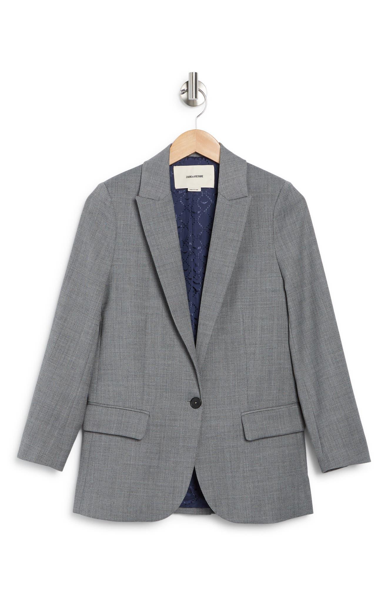 Zadig & Voltaire Synthetic Viva Amour Strass Blazer In Anthracite At