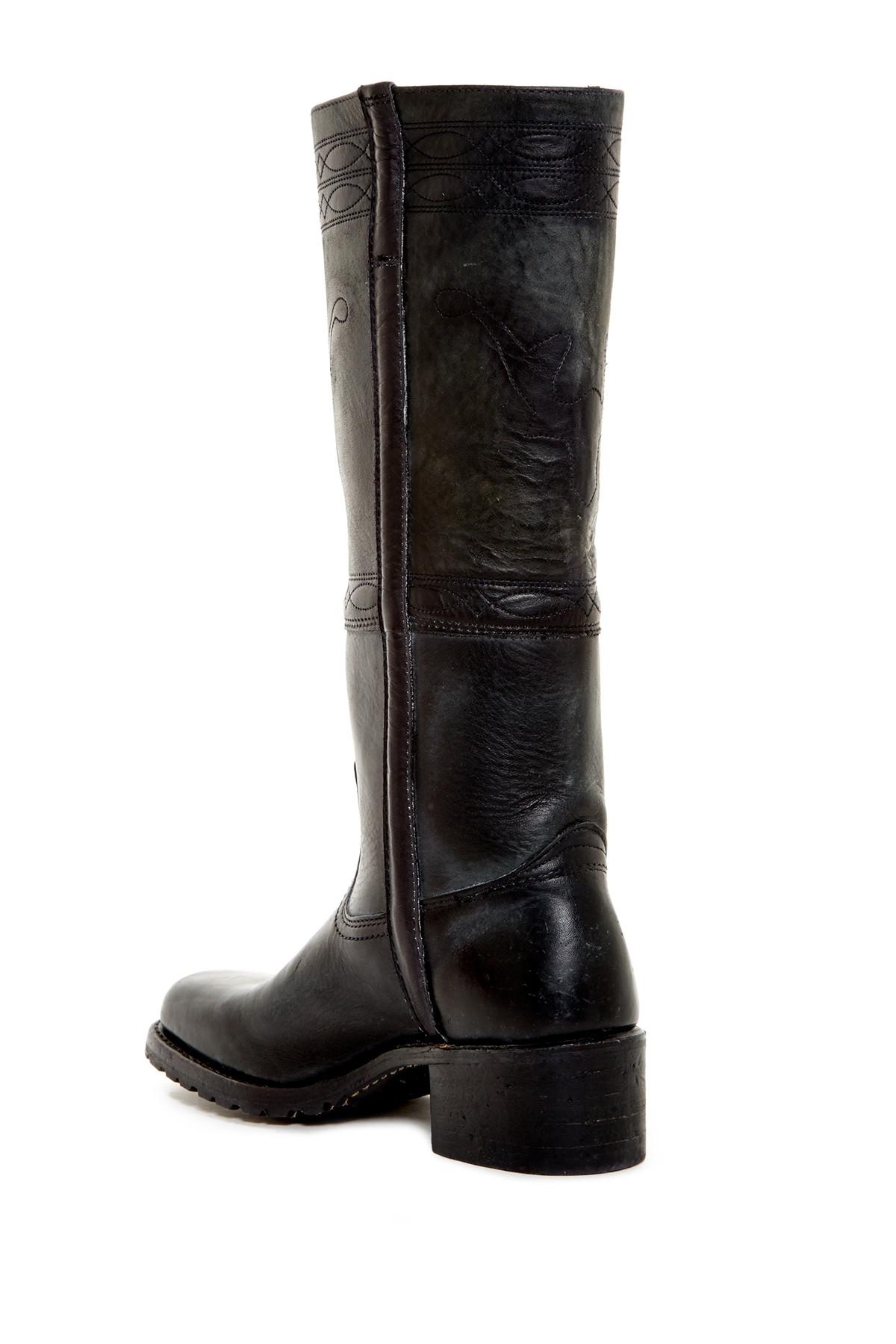 frye campus boots black