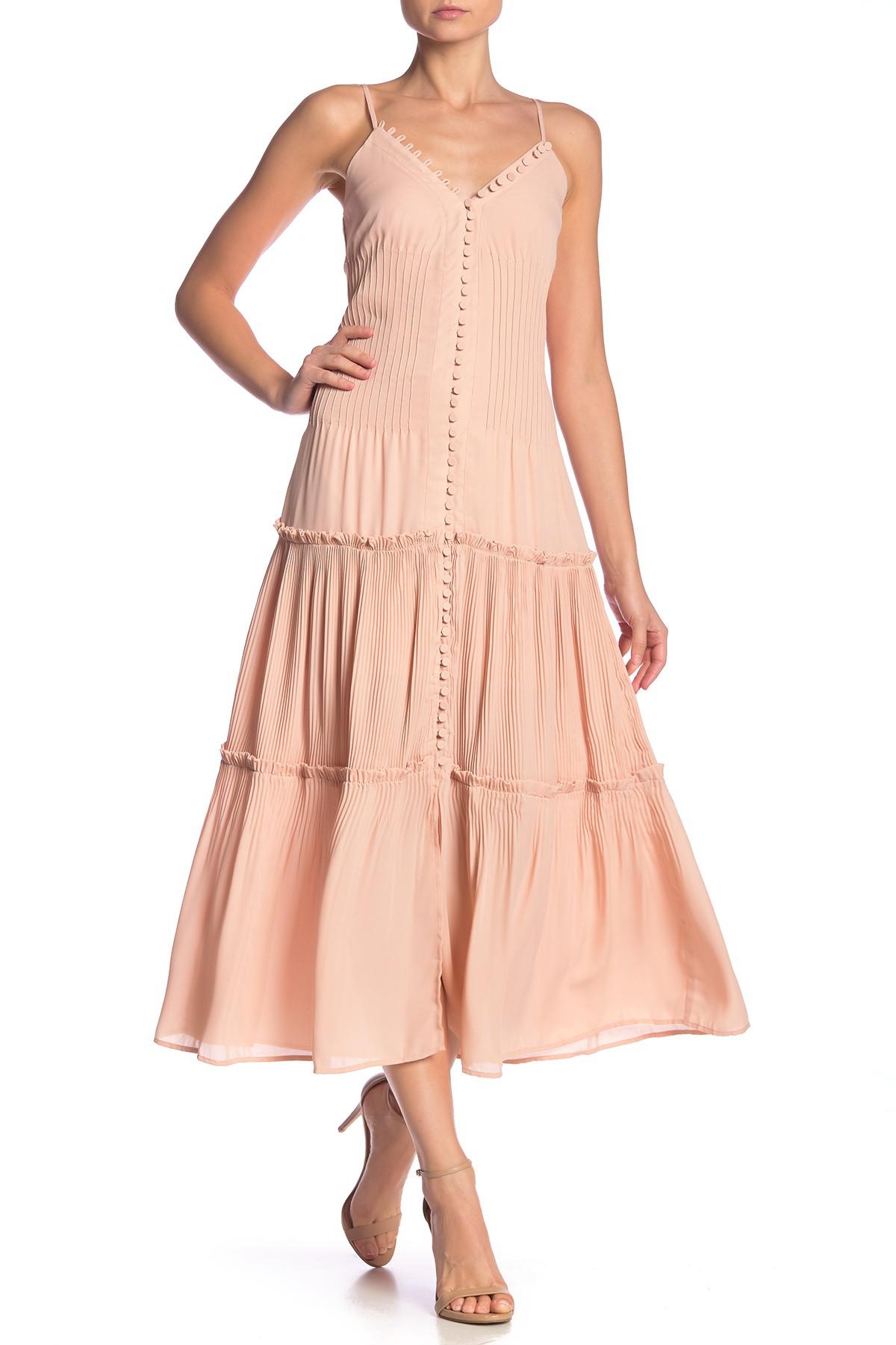 button front bardot dress