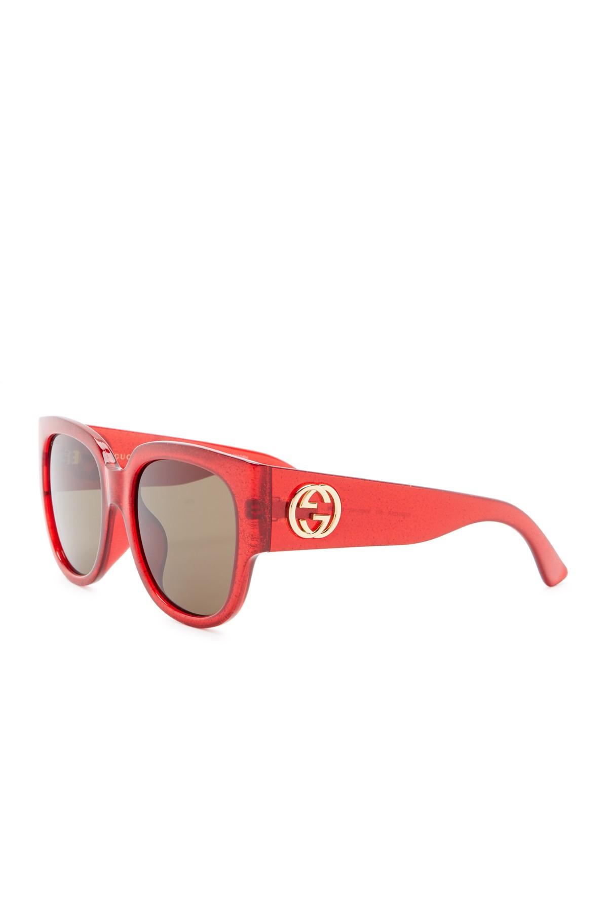 gucci 55mm oversized square sunglasses