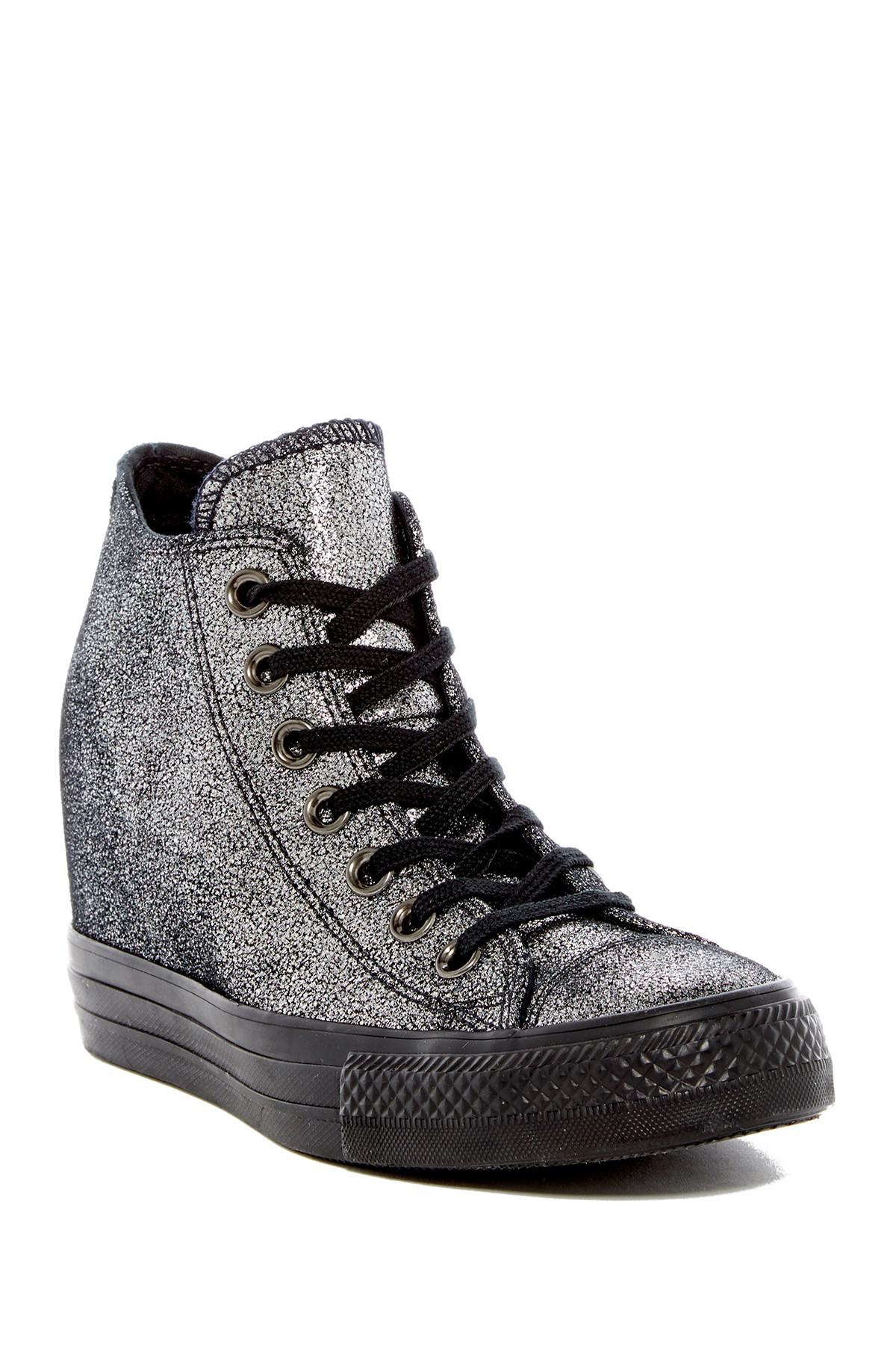 silver wedge converse