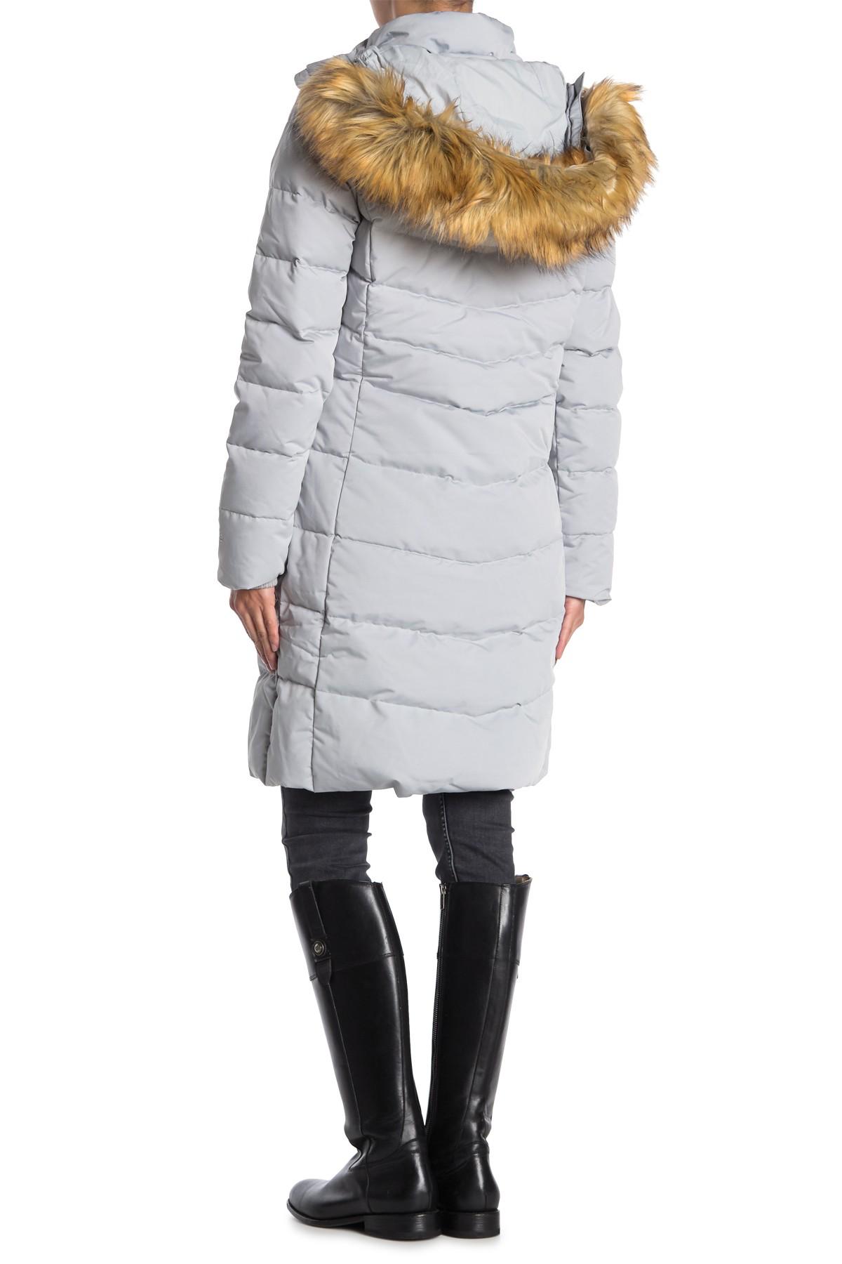 fur trim knit cardigan