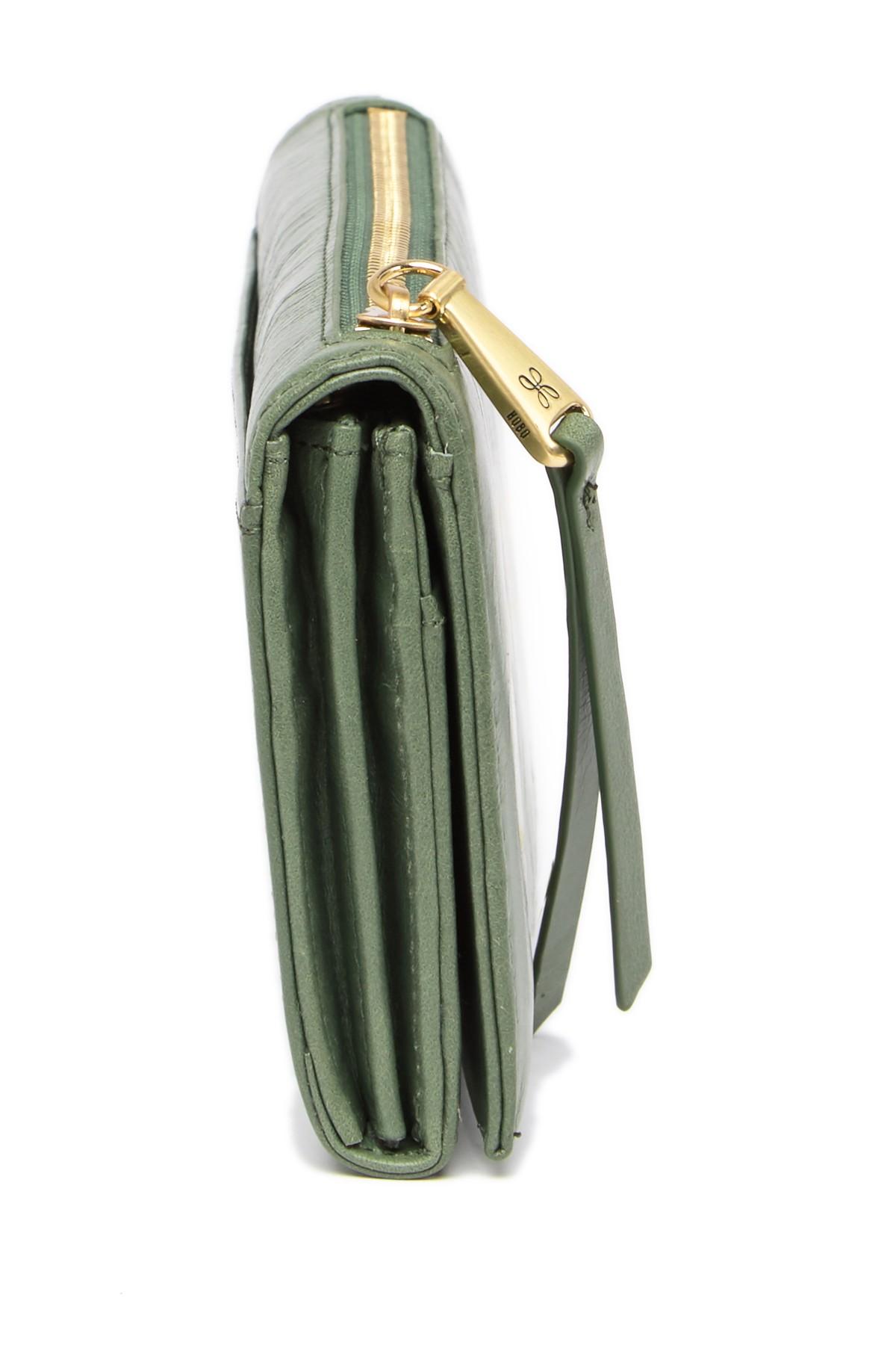 Hobo International Dane Leather Wallet in Green Lyst