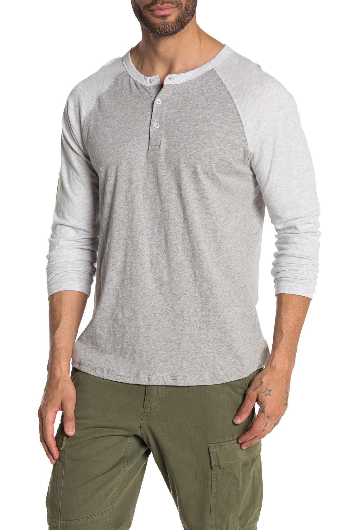 Download Vestige Color Block Long Sleeve Raglan Shirt in Grey (Gray ...