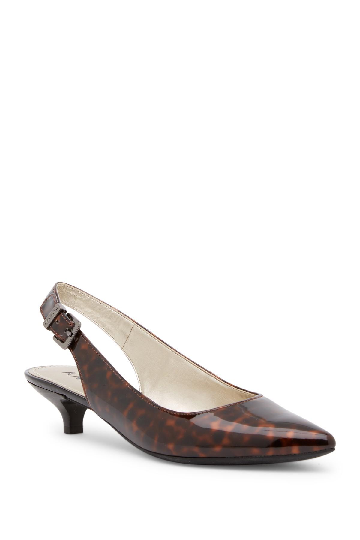 Anne Klein Expert Slingback Kitten Heel Pump Lyst 6498