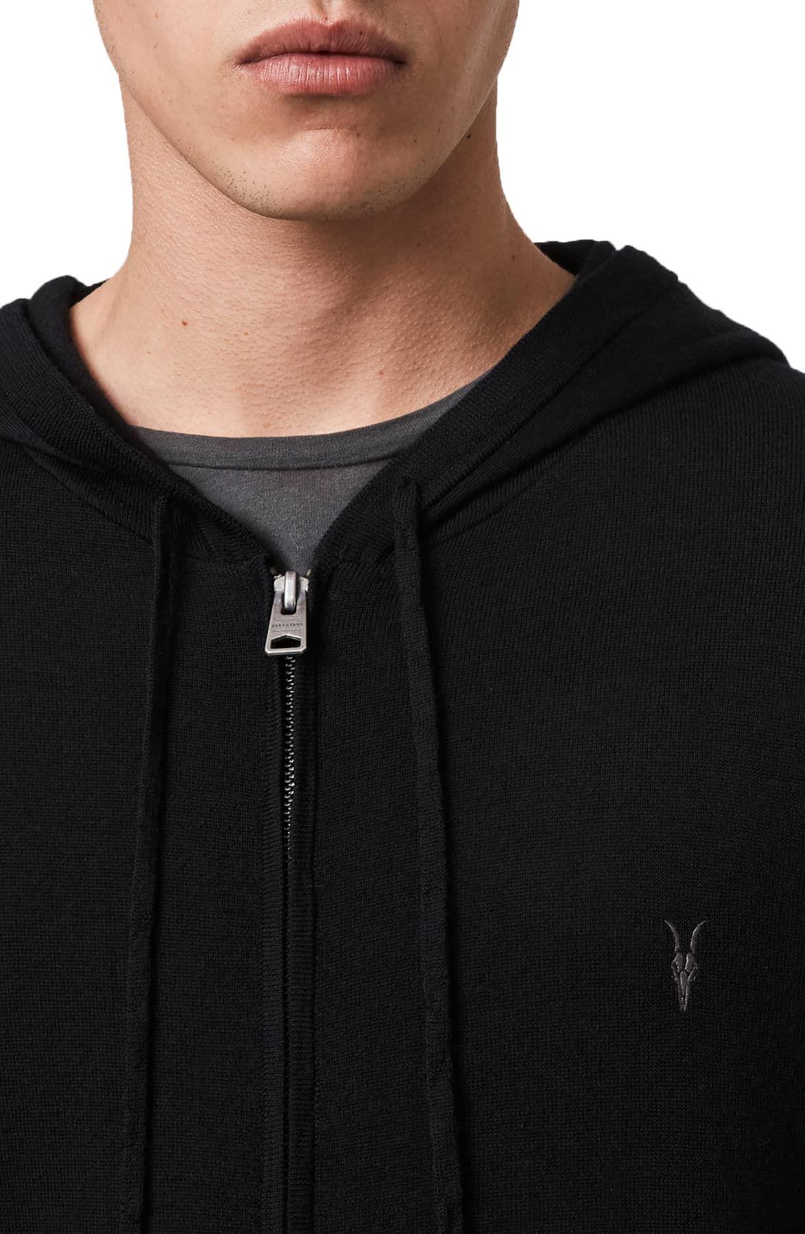 mode merino zip moletom com capuz