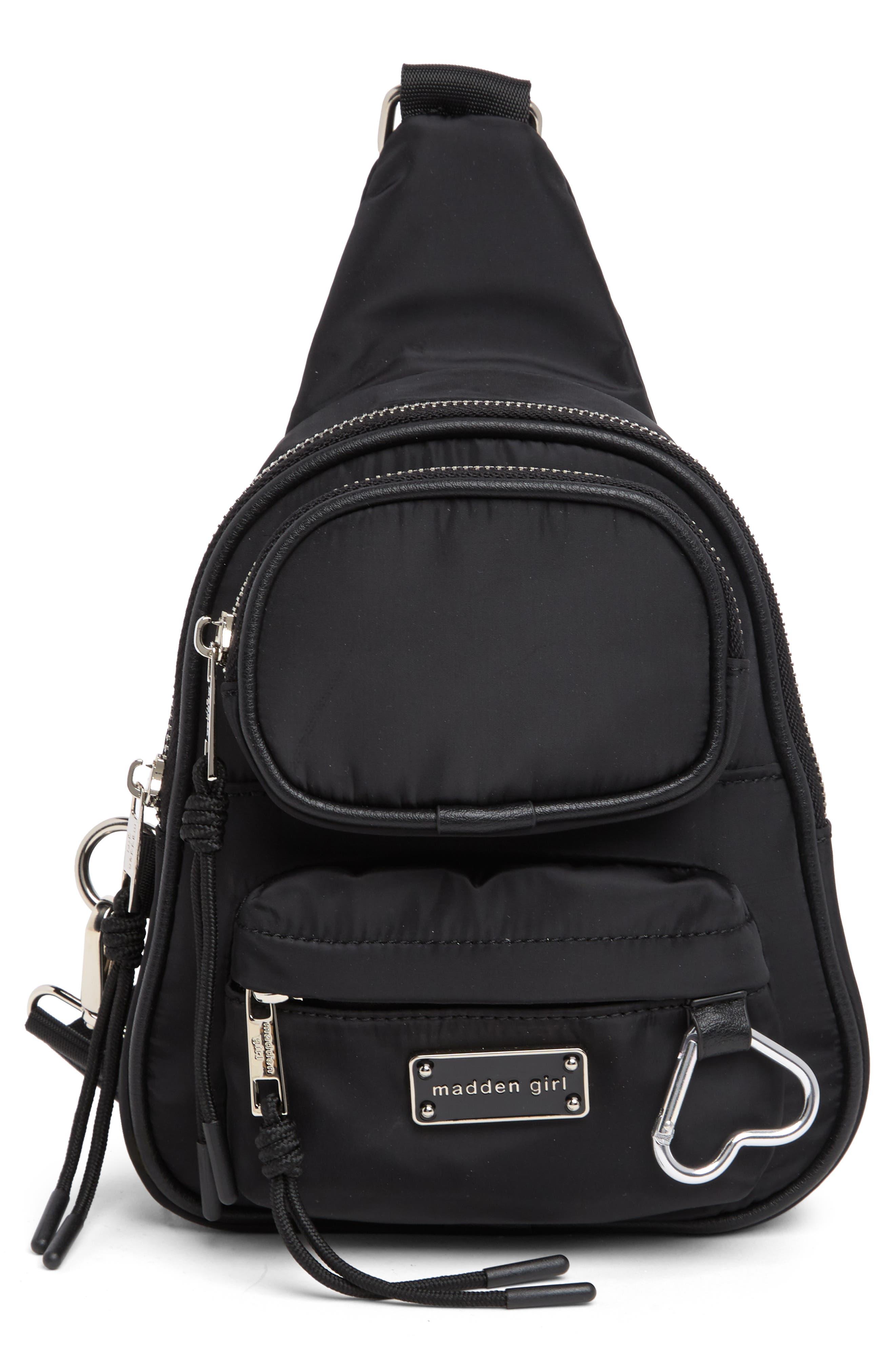 Madden Girl Cargo Nylon Sling Bag in Black | Lyst