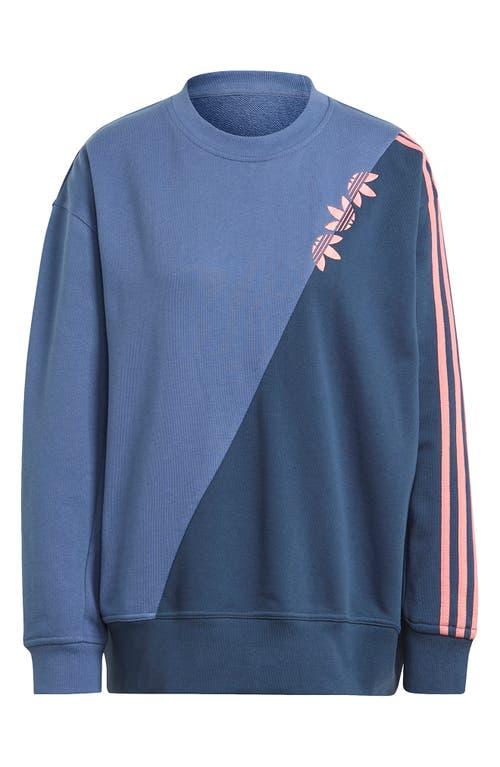Adidas Originals Adidas Asymmetrical Blocked Pullover Hoodie