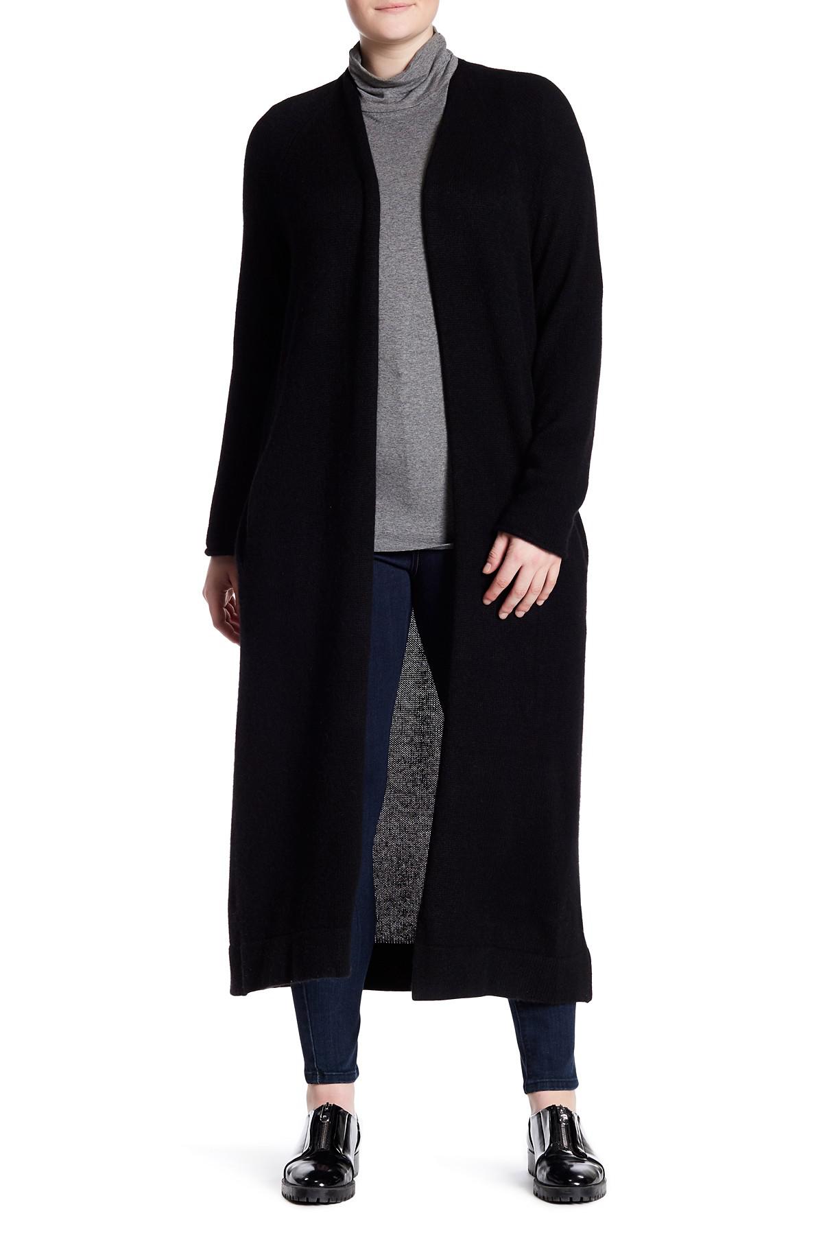 black cashmere duster cardigan