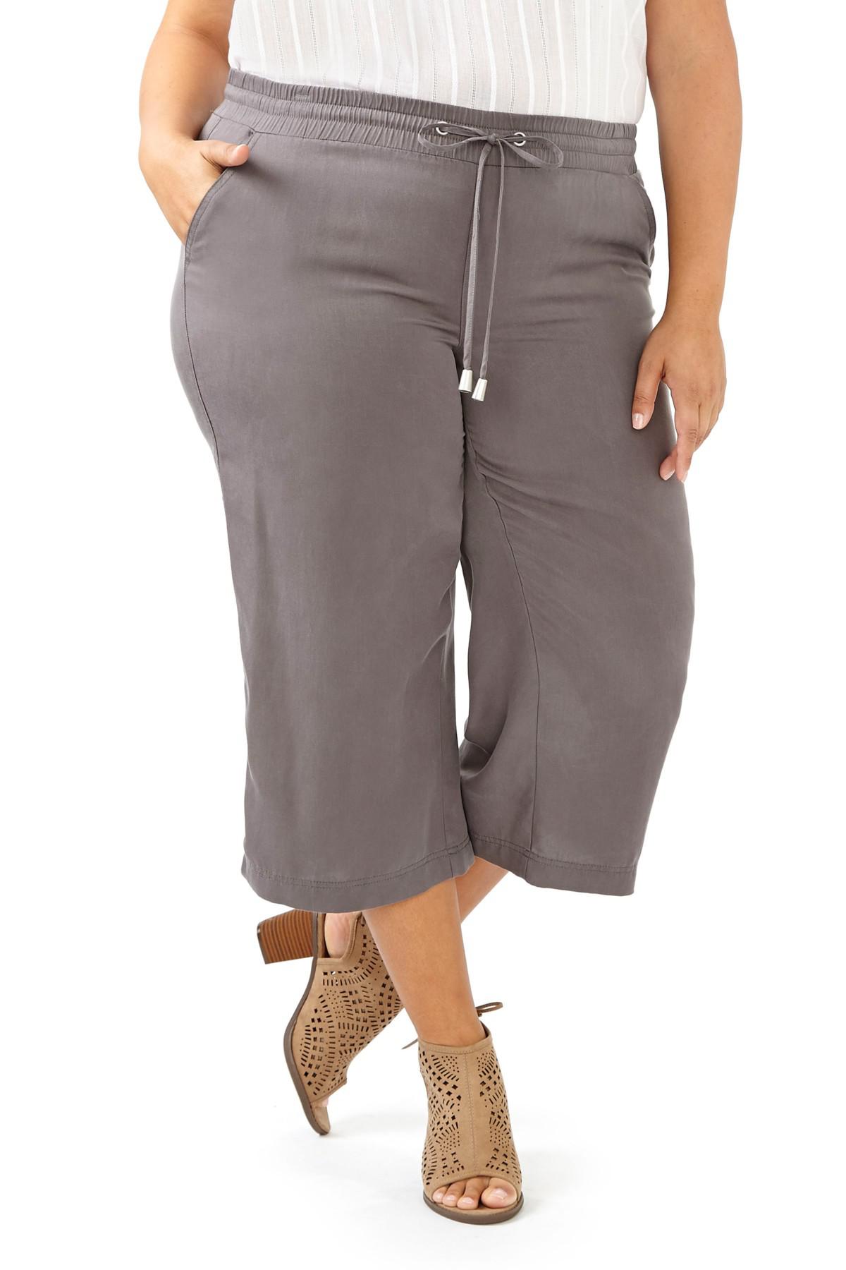 wide leg capris plus size