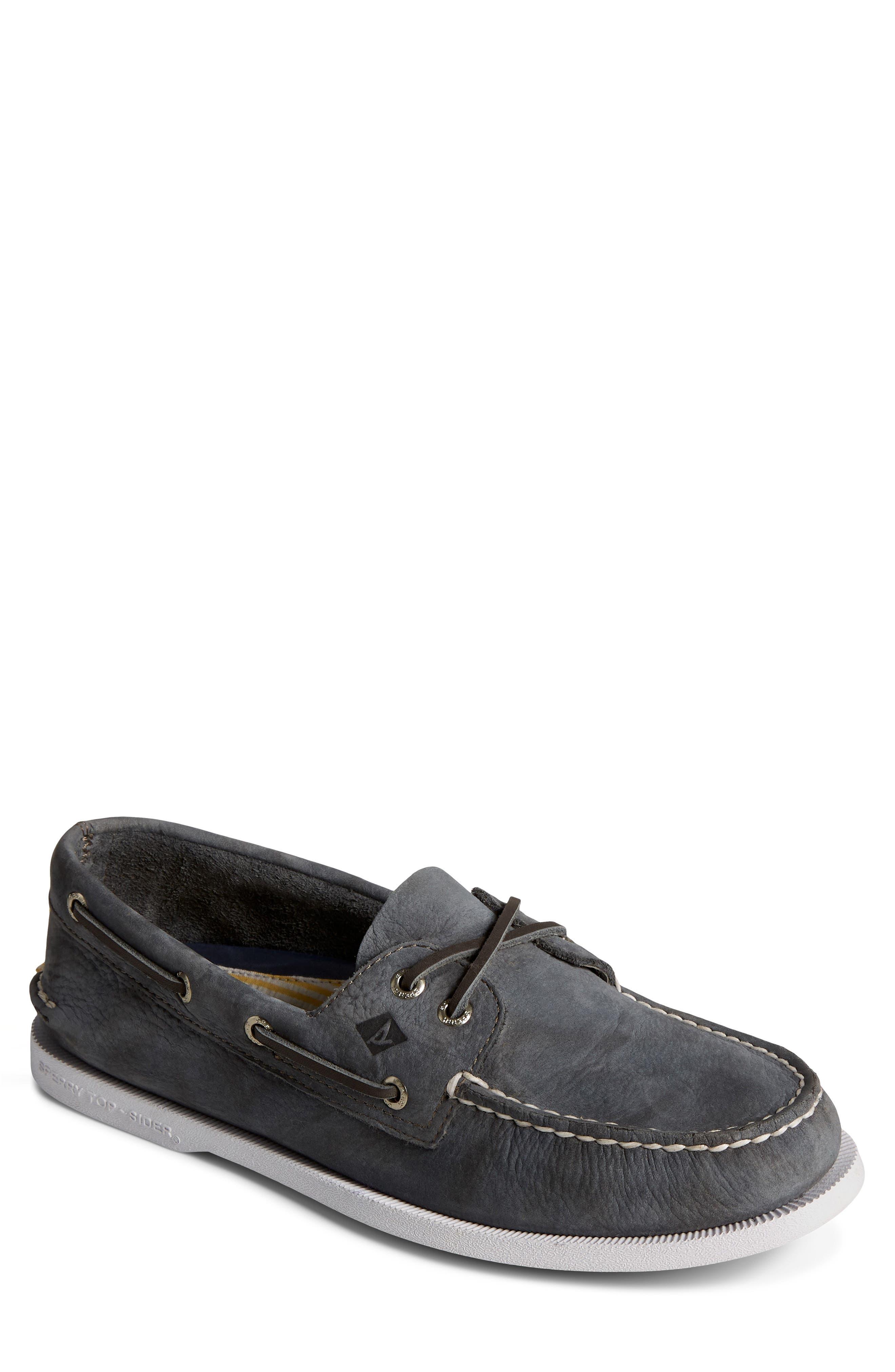 Sperry Top-Sider Authentic Originals 2-eye Seersucker Boat Shoe In Grey ...