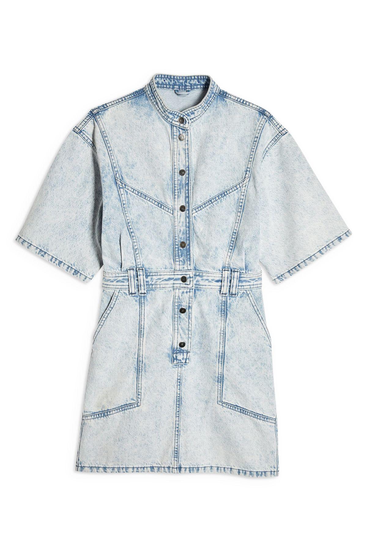 acid wash denim dress
