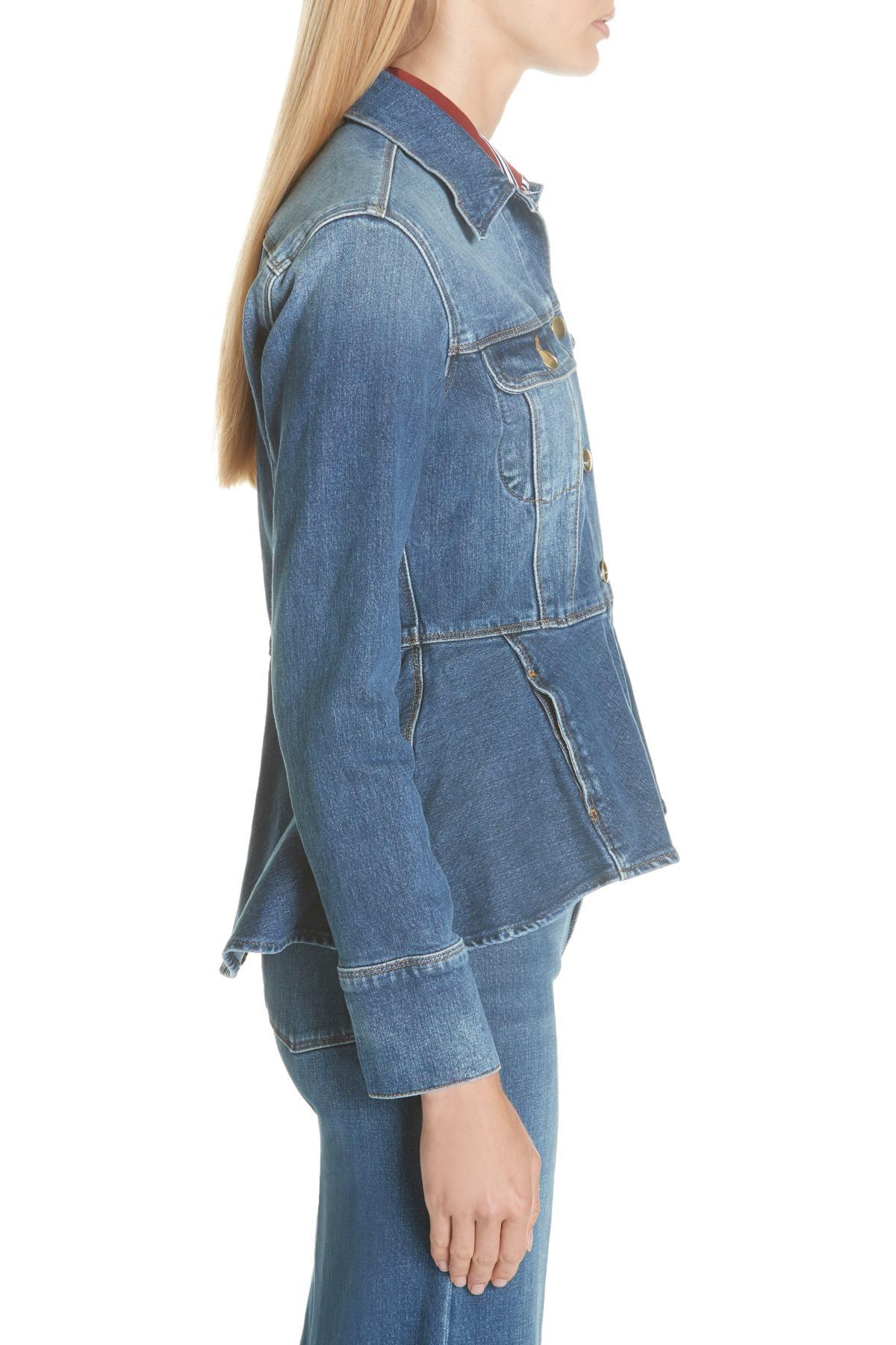 frame flounce hem jacket 
