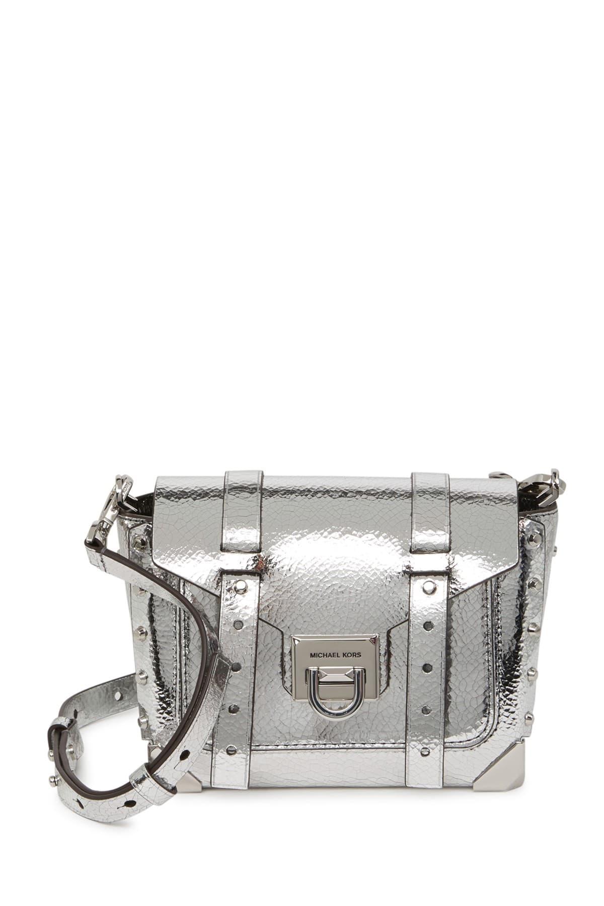 Brooklyn leather crossbody bag Michael Kors Silver in Leather - 19852769