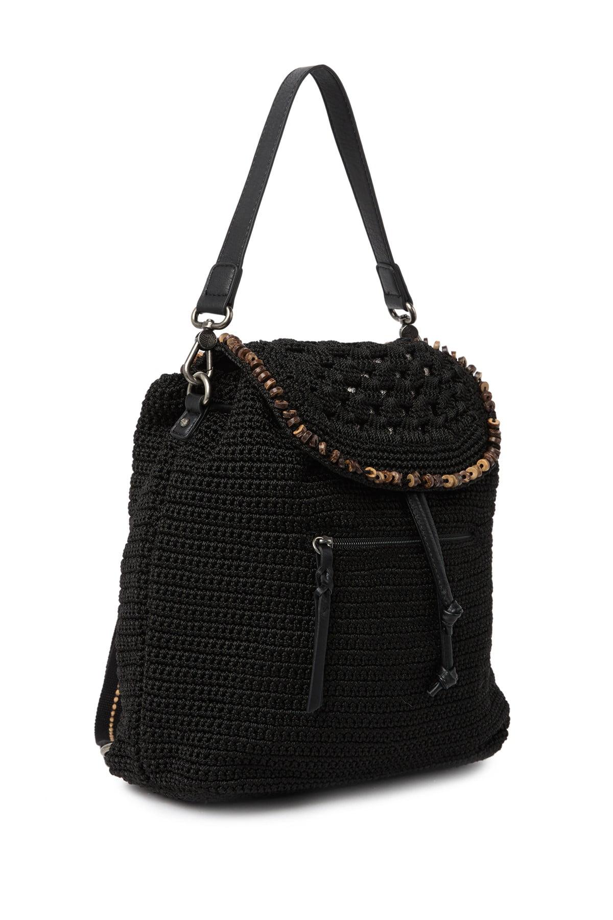 the sak BLACK Sayulita Crochet Backpack