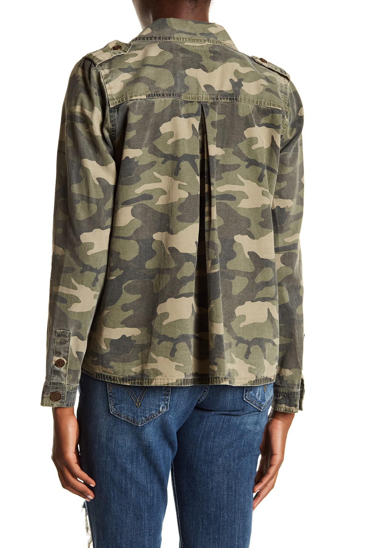Lyst Lucky Brand Camouflage Shirt Jacket in Green