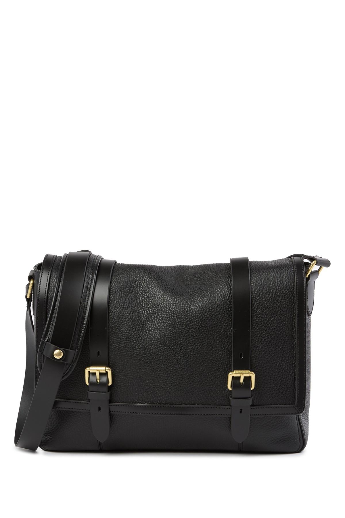 Cole Haan Brayton Leather Messenger Bag in Black for Men Lyst
