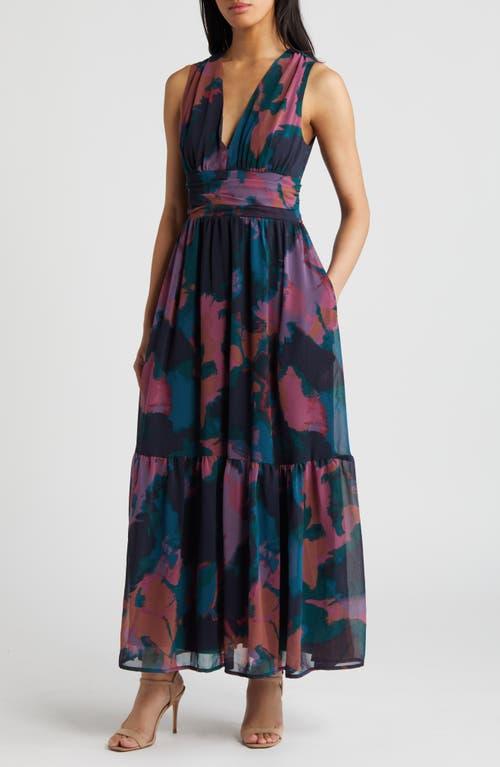 sachin and babi light blue dress Chelsea28 Floral Print Long Sleeve Chiffon Dress