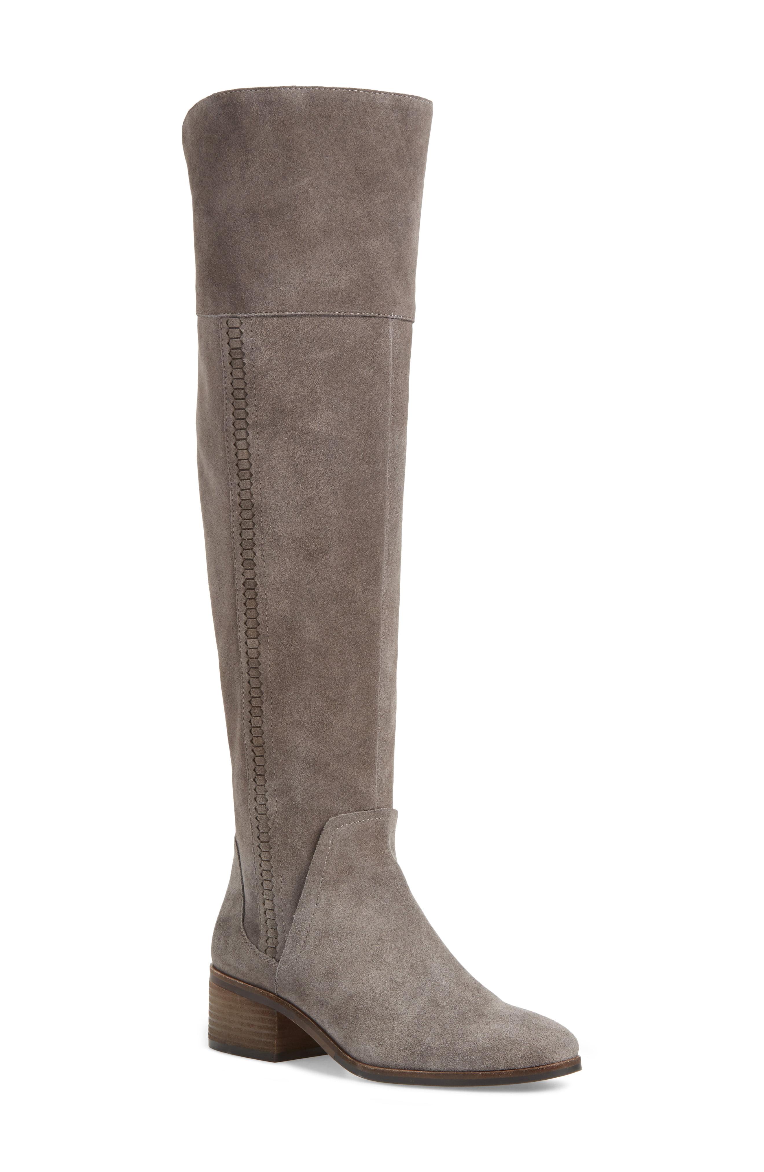 Vince Camuto Suede Kochelda Over-the-knee Boot - Wide Calf in Grey 01 (Gray) - Lyst