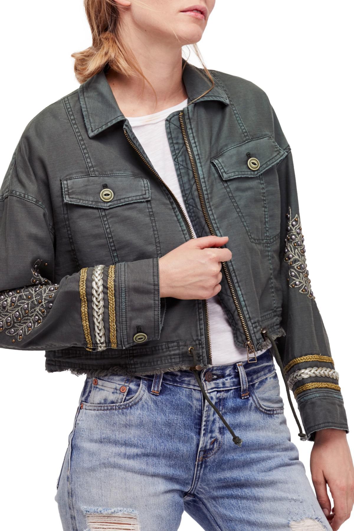 Lyst Free people Embellished Military Jacket