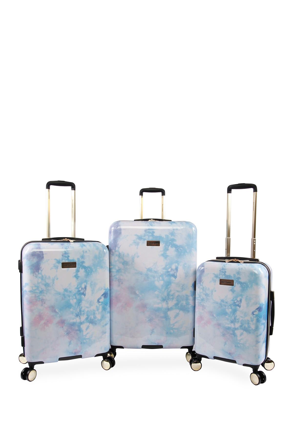 juicy couture vivian 3 piece hardside spinner luggage set