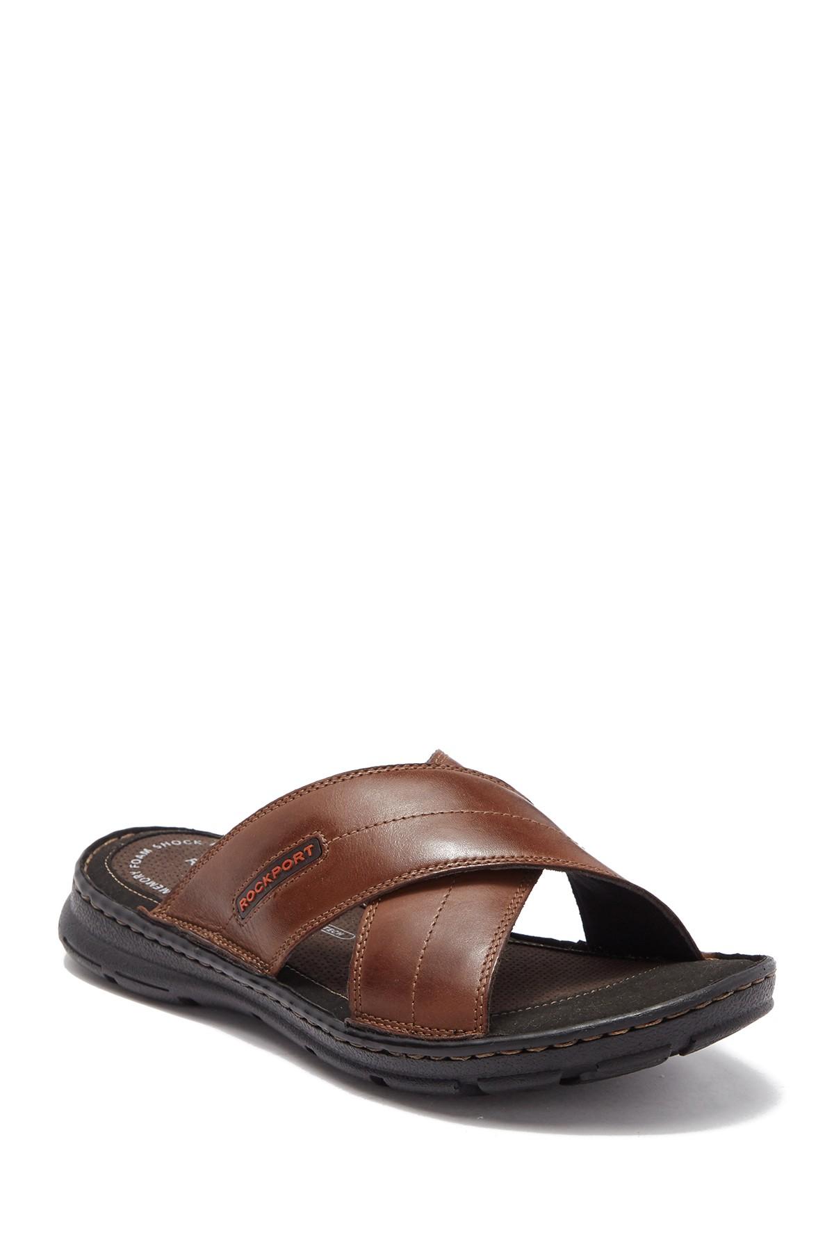 rockport men's darwyn xband slide sandal