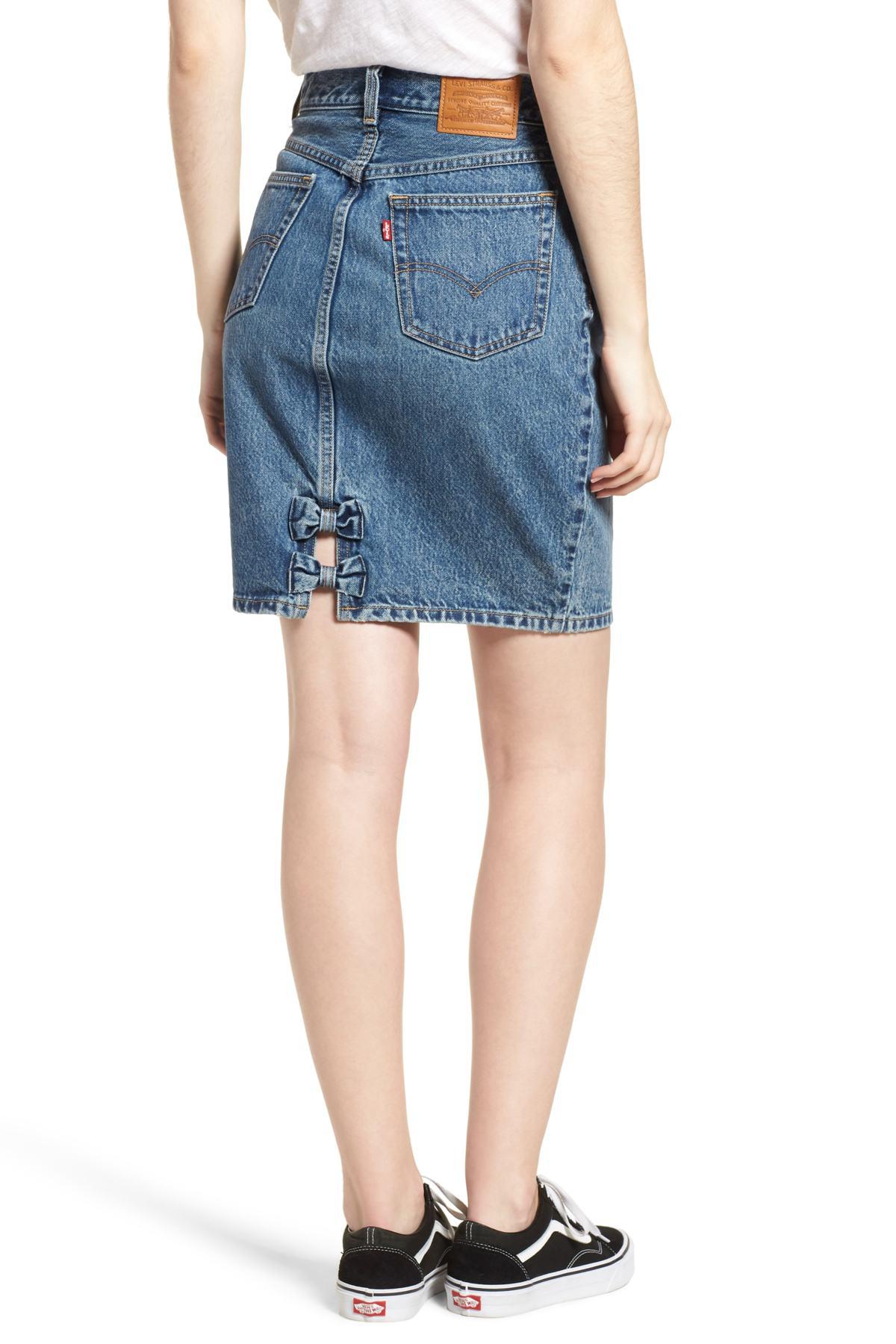 levi's mom denim skirt
