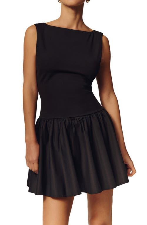 Reformation Defina Knit Drop Waist Dress in Black | Lyst