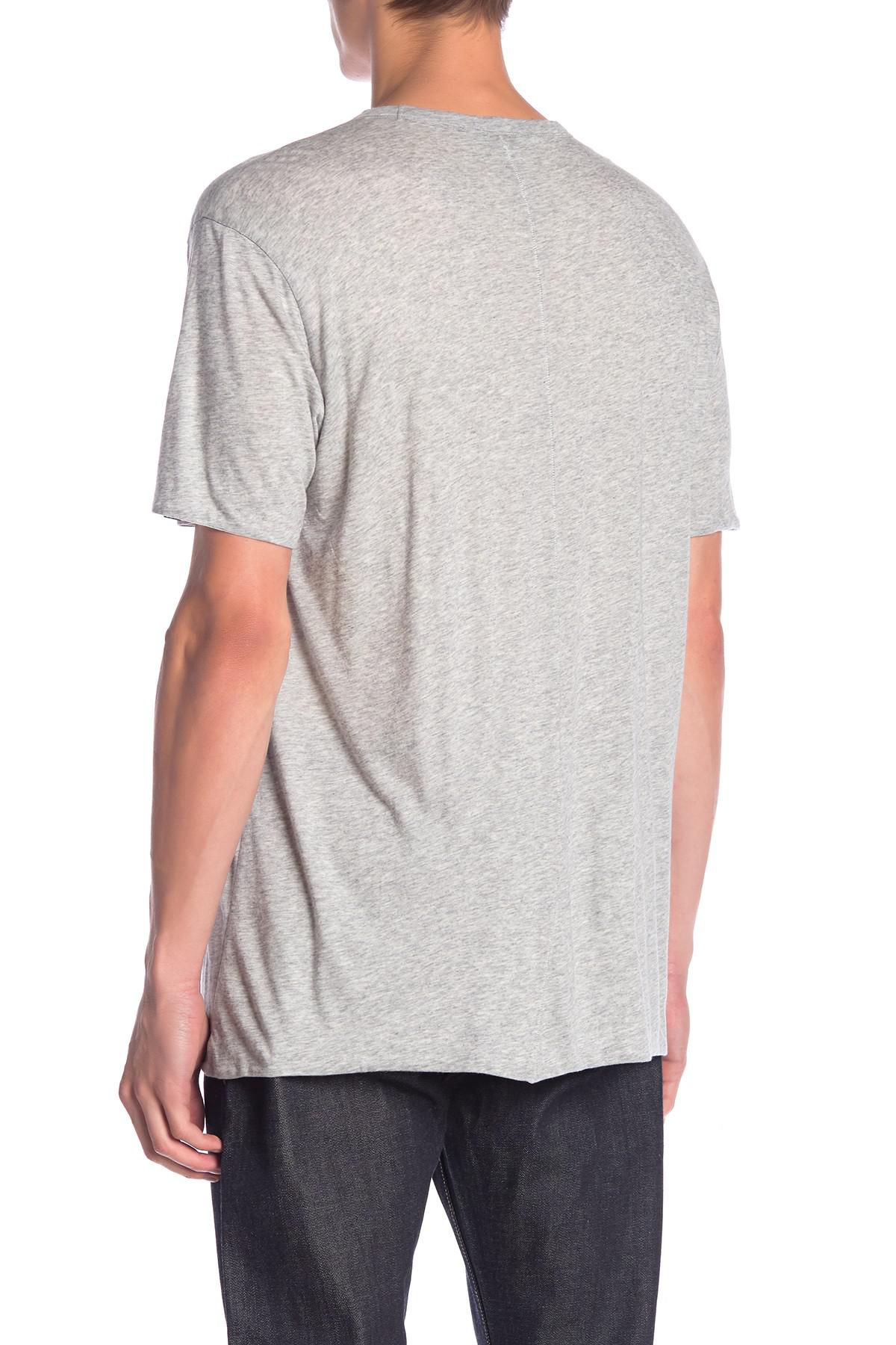 Rag & Bone Cotton Reversible T-shirt in Ivory/Grey (Gray) for Men - Lyst