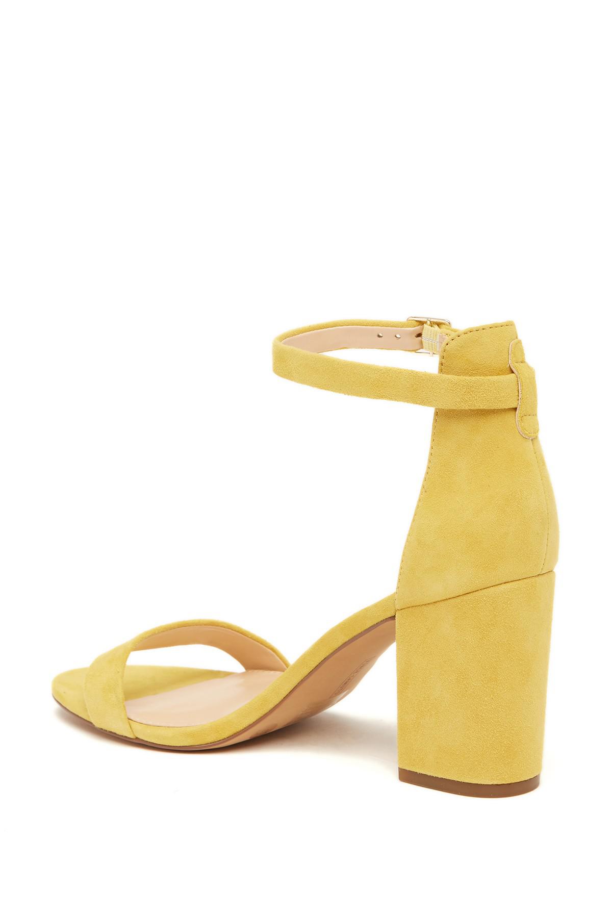Cute Yellow Suede Block Heels - Yellow Slides - Yellow Sandals - Lulus