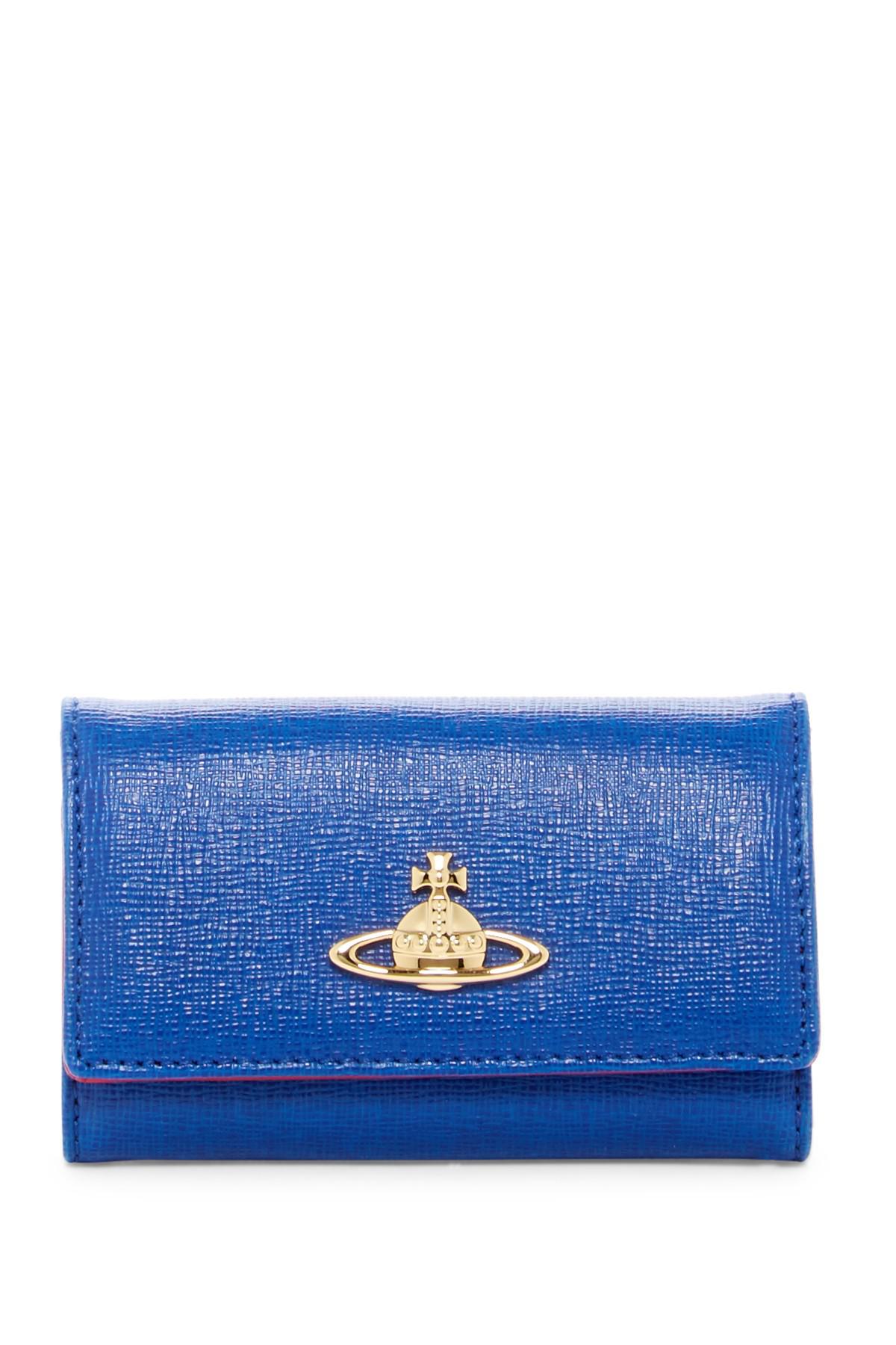 Vivienne Westwood Leather Key Wallet in Blue | Lyst
