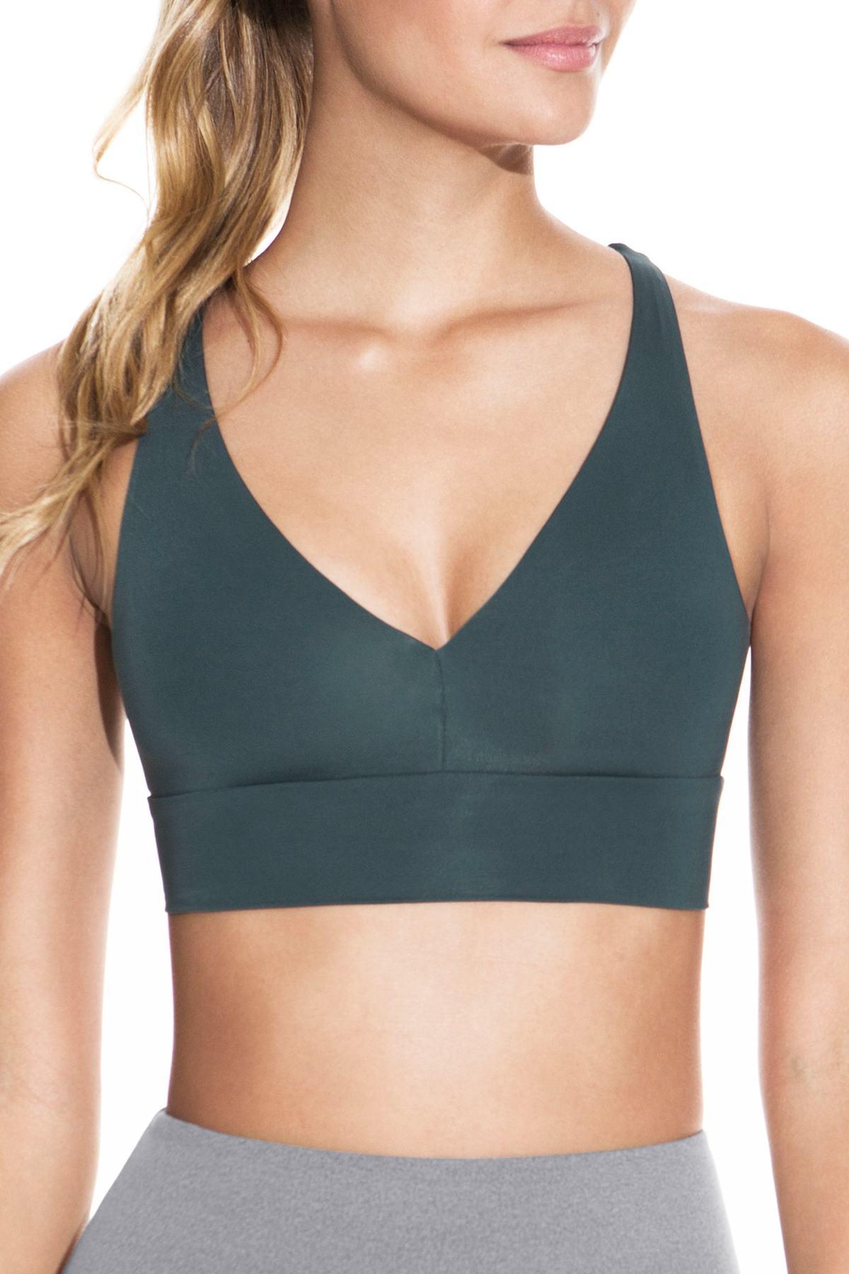 dark green sports bra