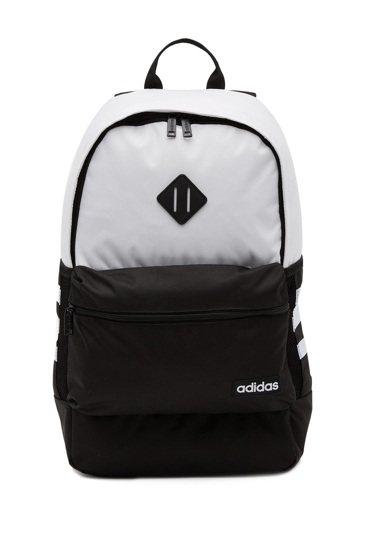 adidas classic three stripe backpack