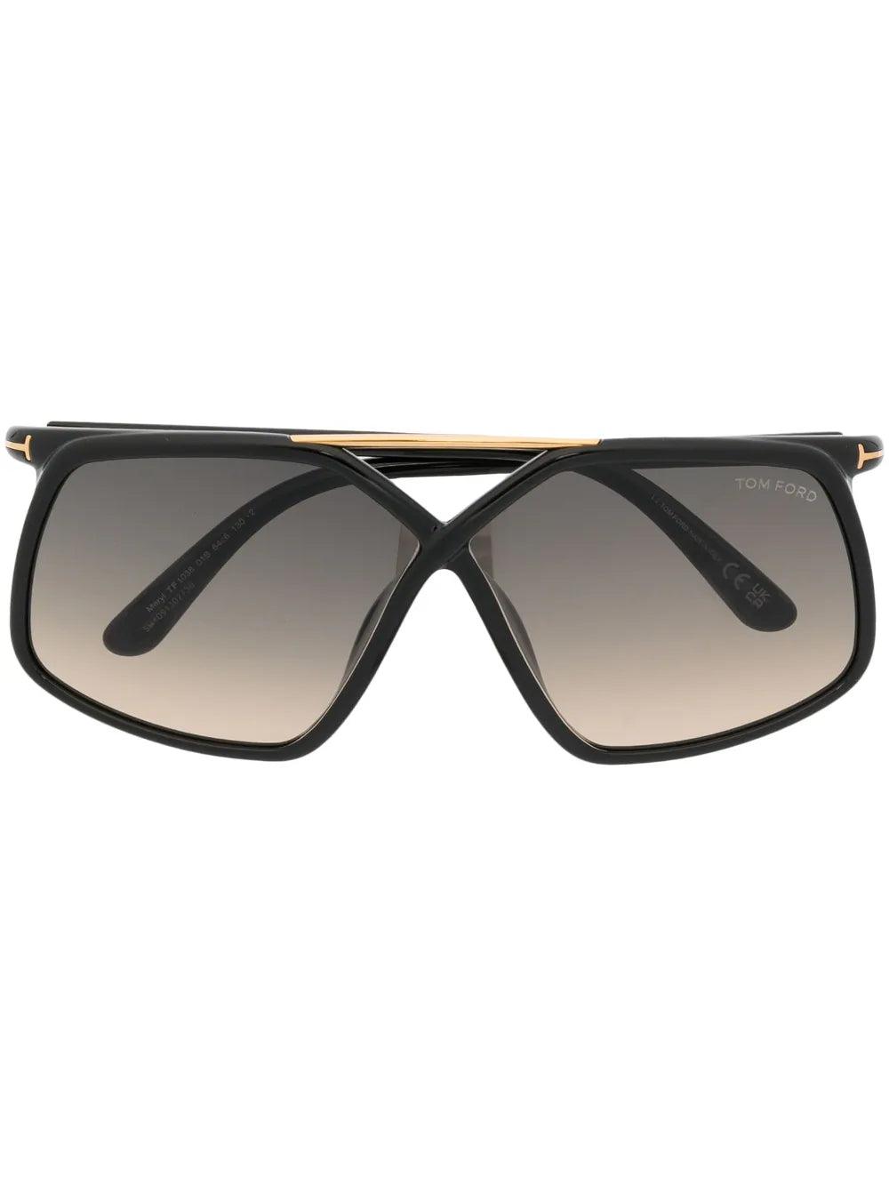 Tom Ford Oversize Frame Sunglasses in Black | Lyst