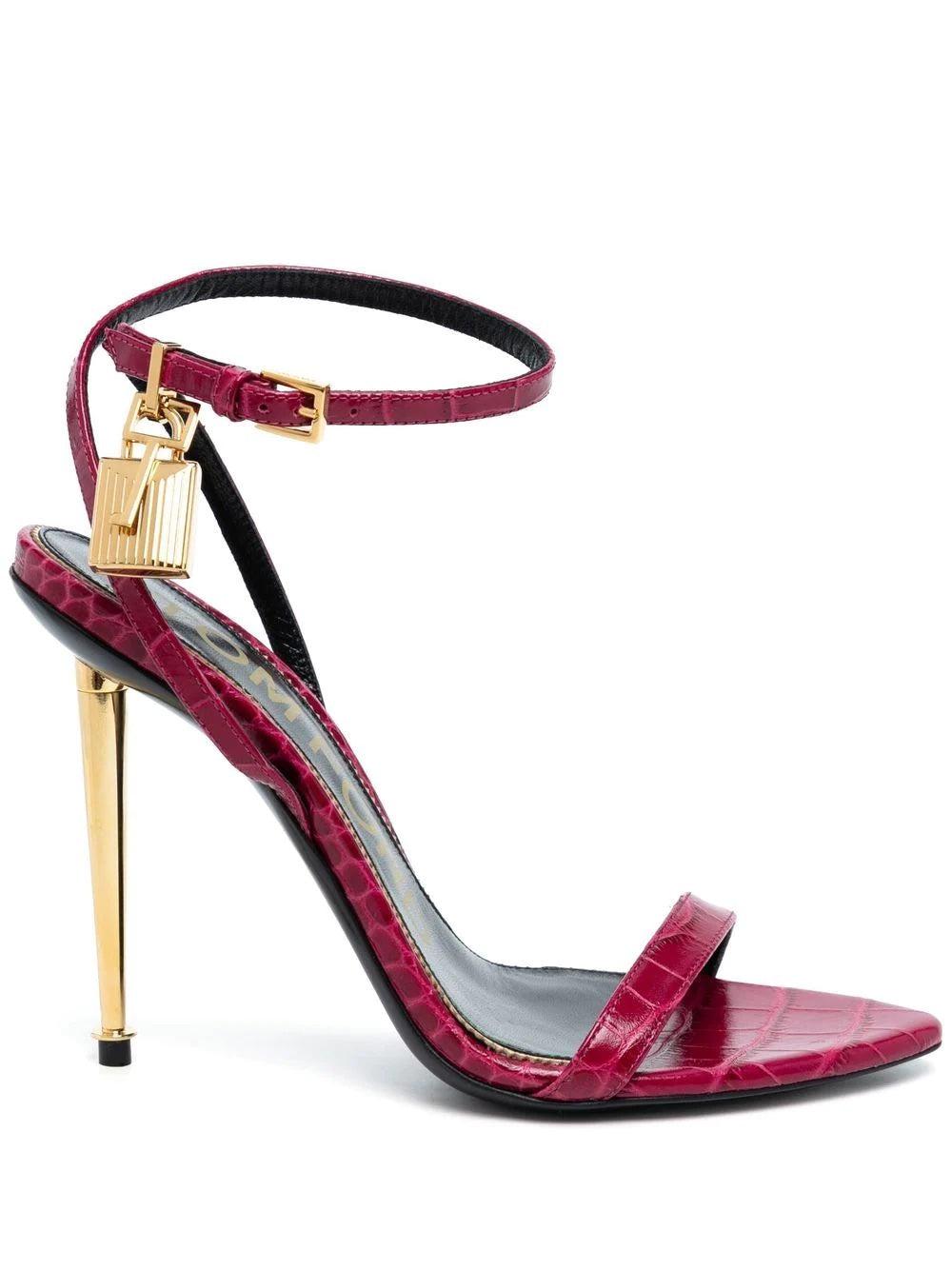 Tom Ford Padlock-detail 115mm Sandals in Pink | Lyst