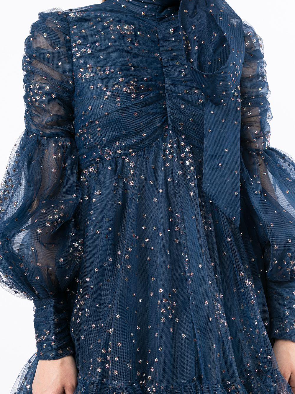 Zimmermann Rhythm Tulle Flared Dress in Blue | Lyst