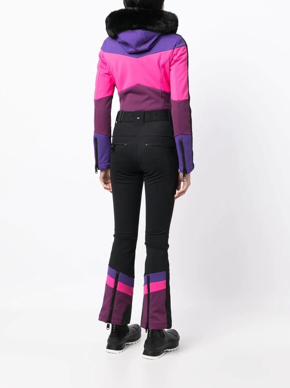 Goldbergh Pearl Faux-fur Ski Suit in Pink | Lyst