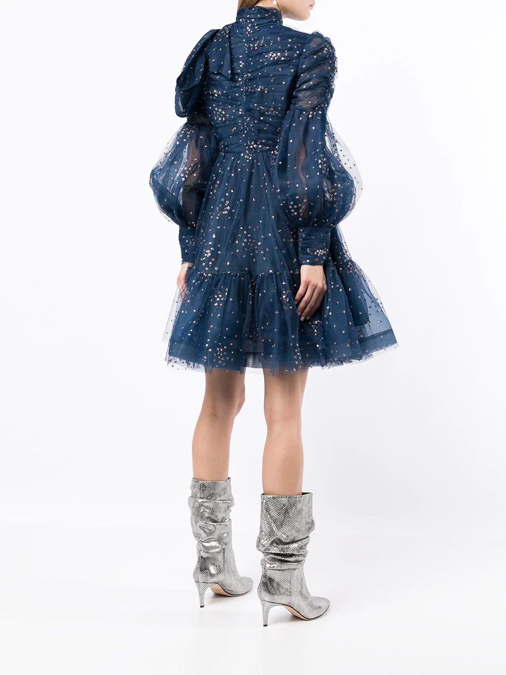 Zimmermann Rhythm Tulle Flared Dress in Blue | Lyst