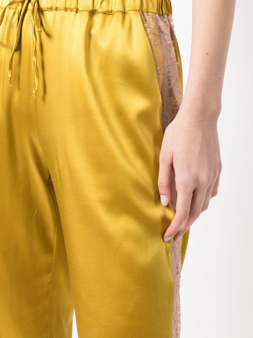 Silk pajama pants - Gold - Carine Gilson