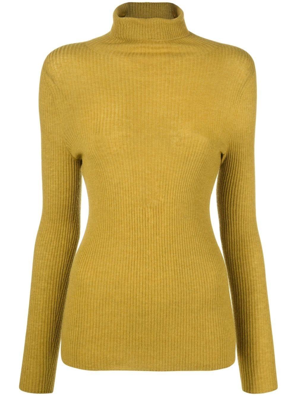 Fabiana Filippi Roll-neck Fitted Jumper in Yellow | Lyst